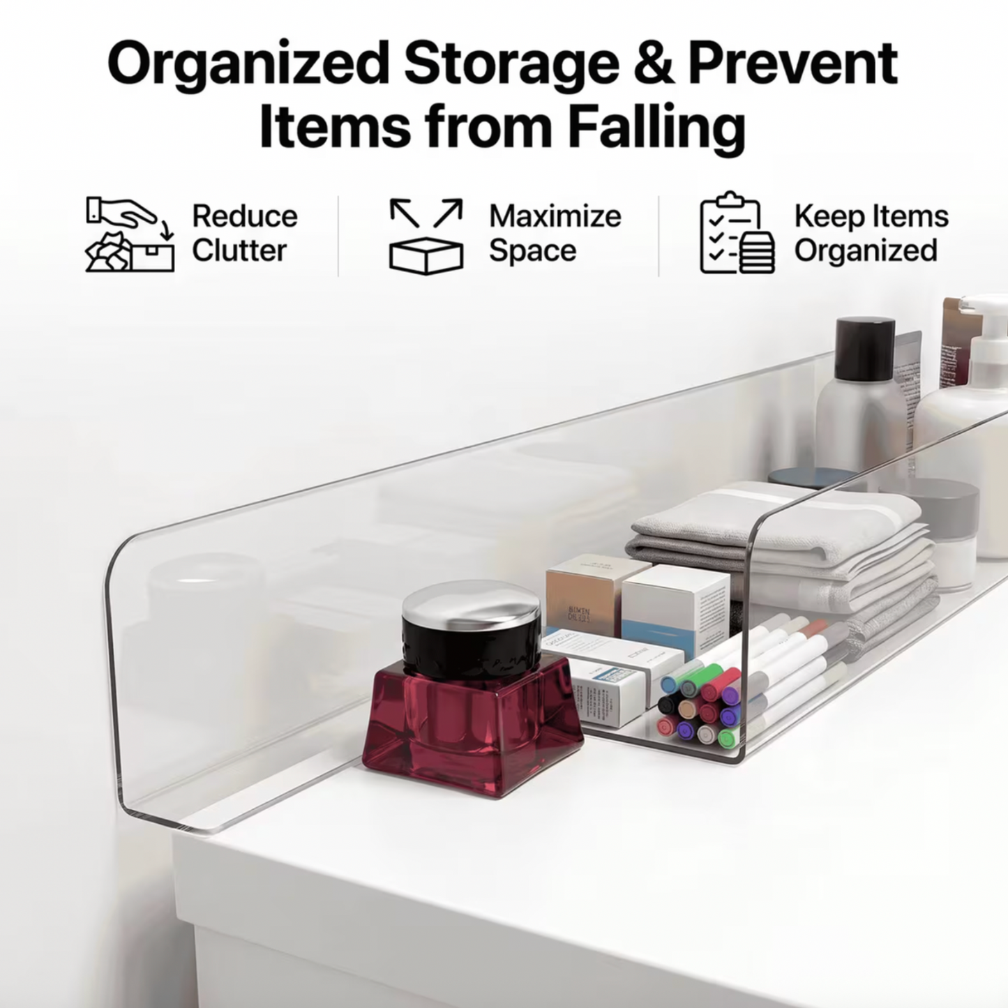 L-Shaped Shelf Edge & Gap Guard - 2 Pack