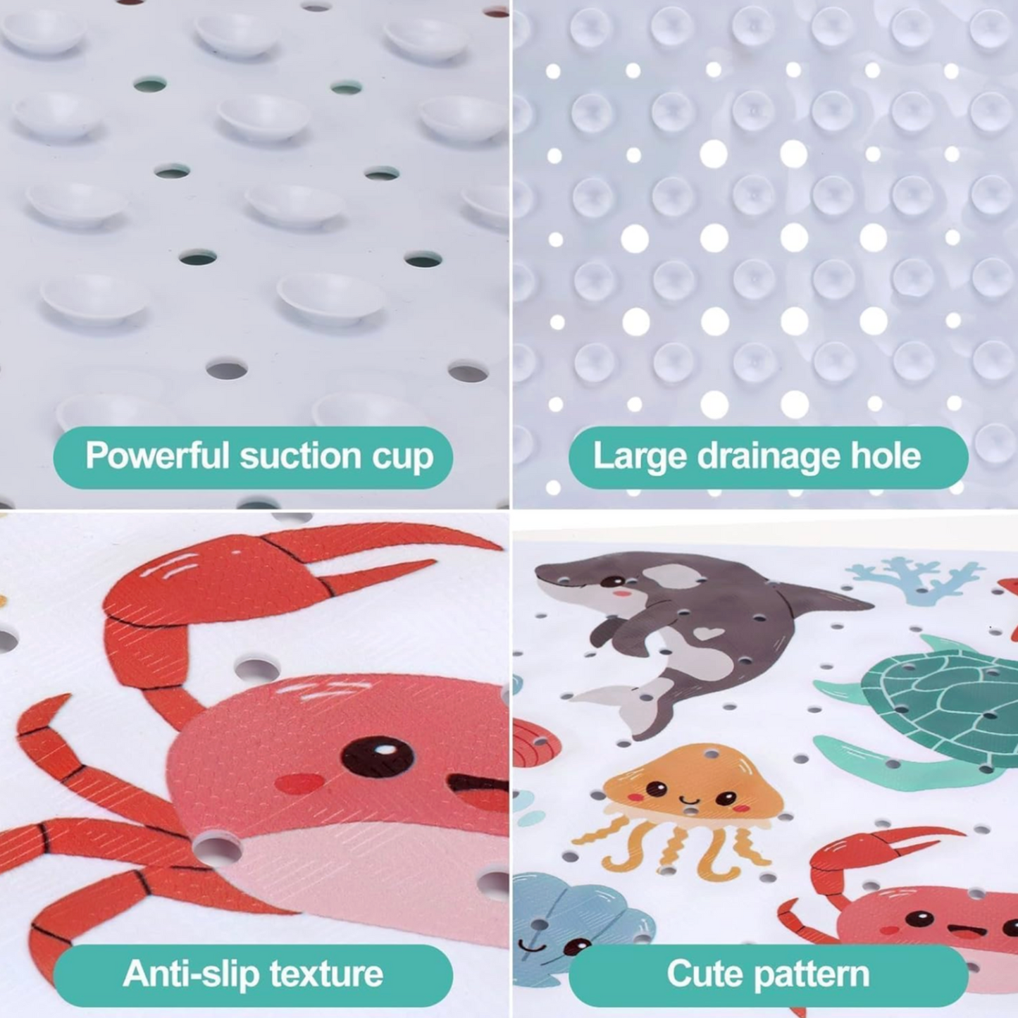 Extra-Large Anti-Slip Silicone Baby Bathmat