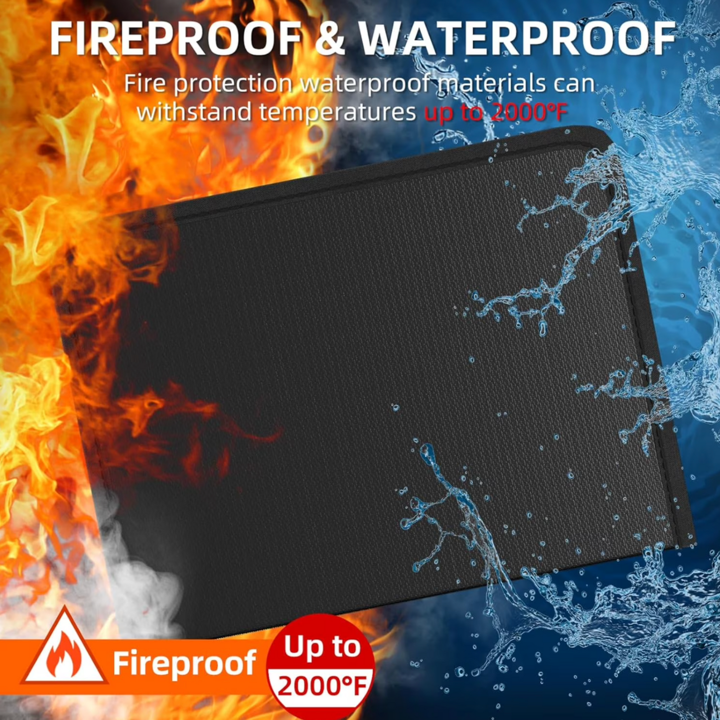 Waterproof and Fireproof Expanding Document Organiser Folder