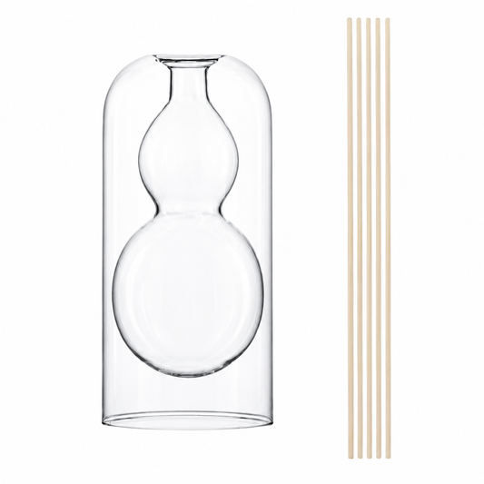 150ml Double-Walled Glass Aroma Diffuser with Reed Sticks