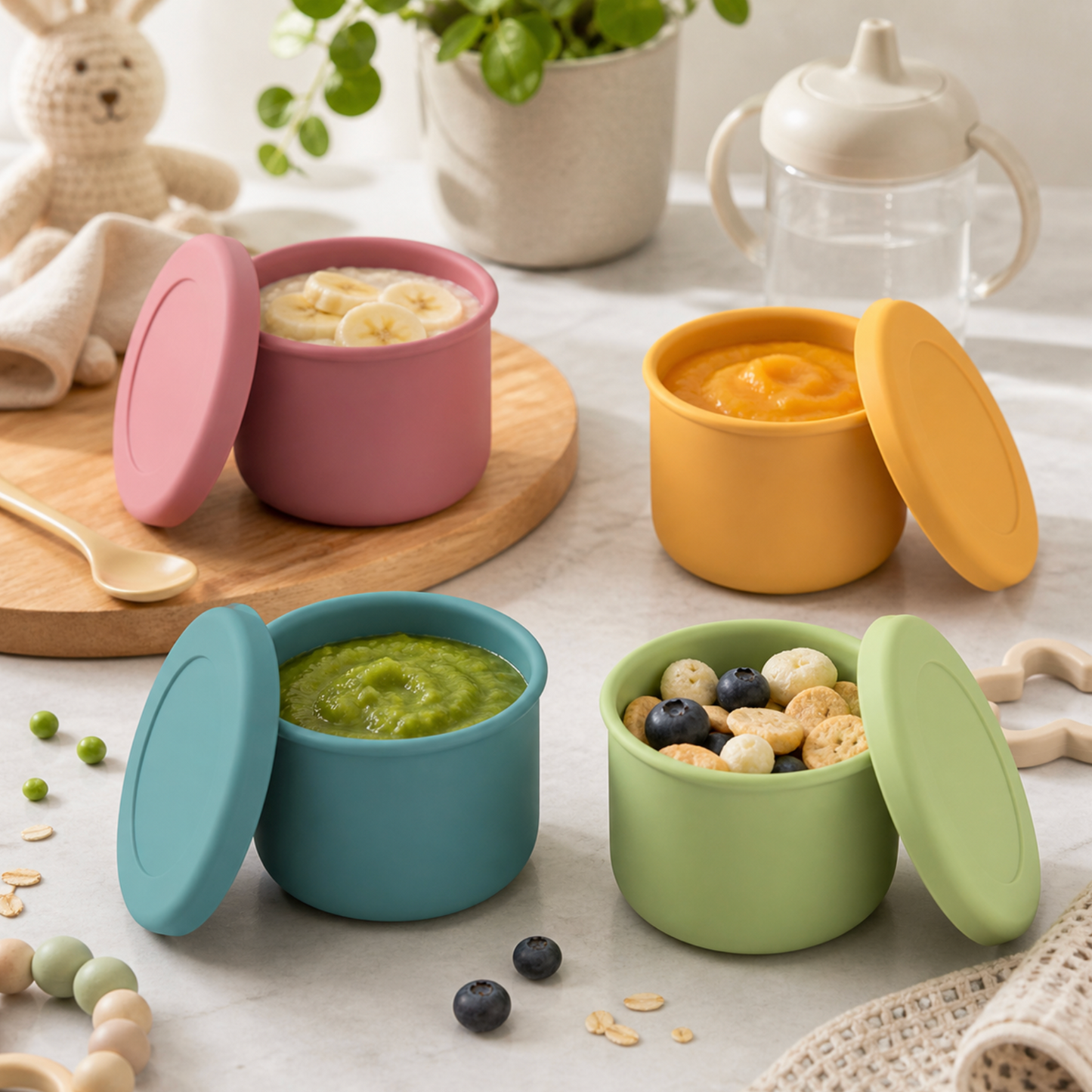 250ml Silicone Food Storage Container with Lid