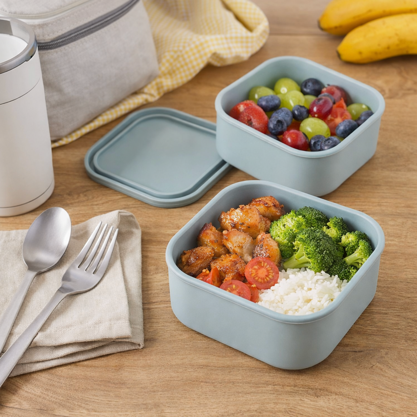 500ml Silicone Food Storage Container - 2 Pack