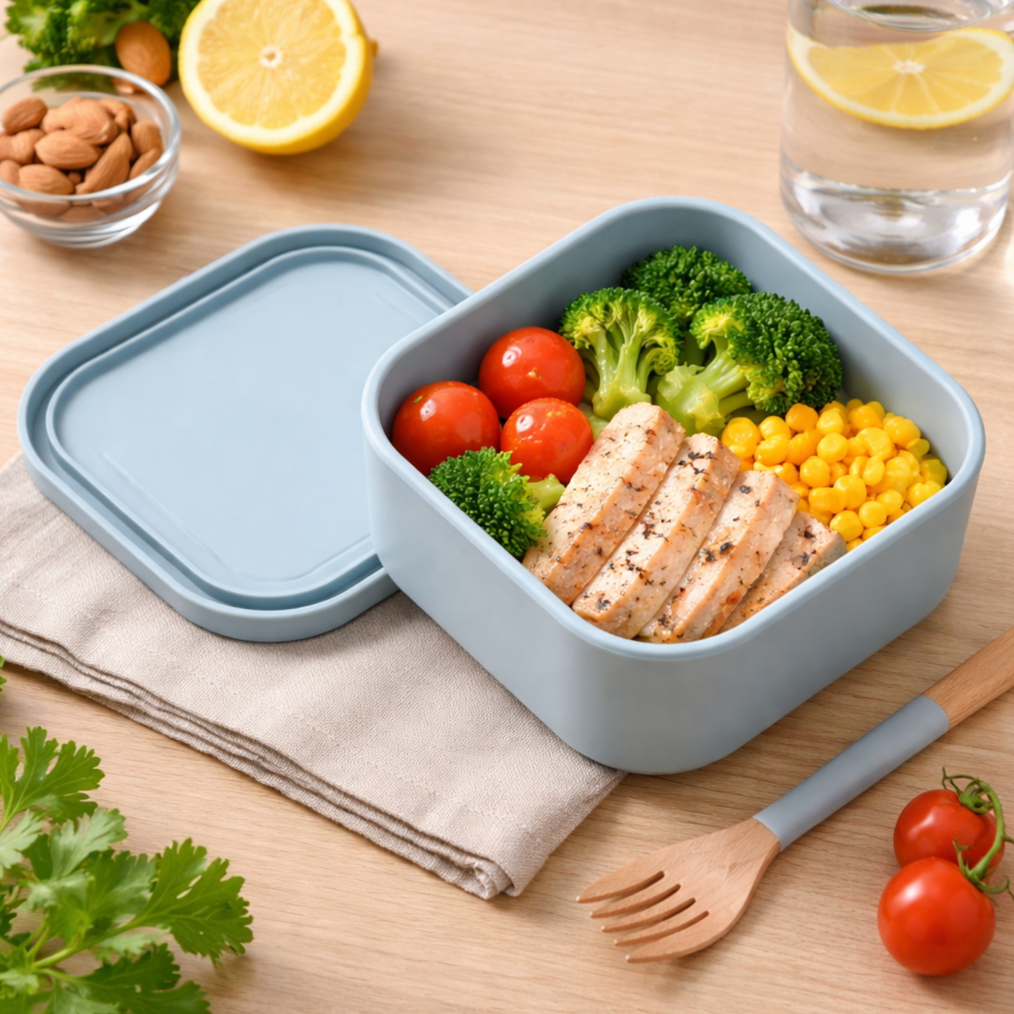 500ml Silicone Food Storage Container - 2 Pack