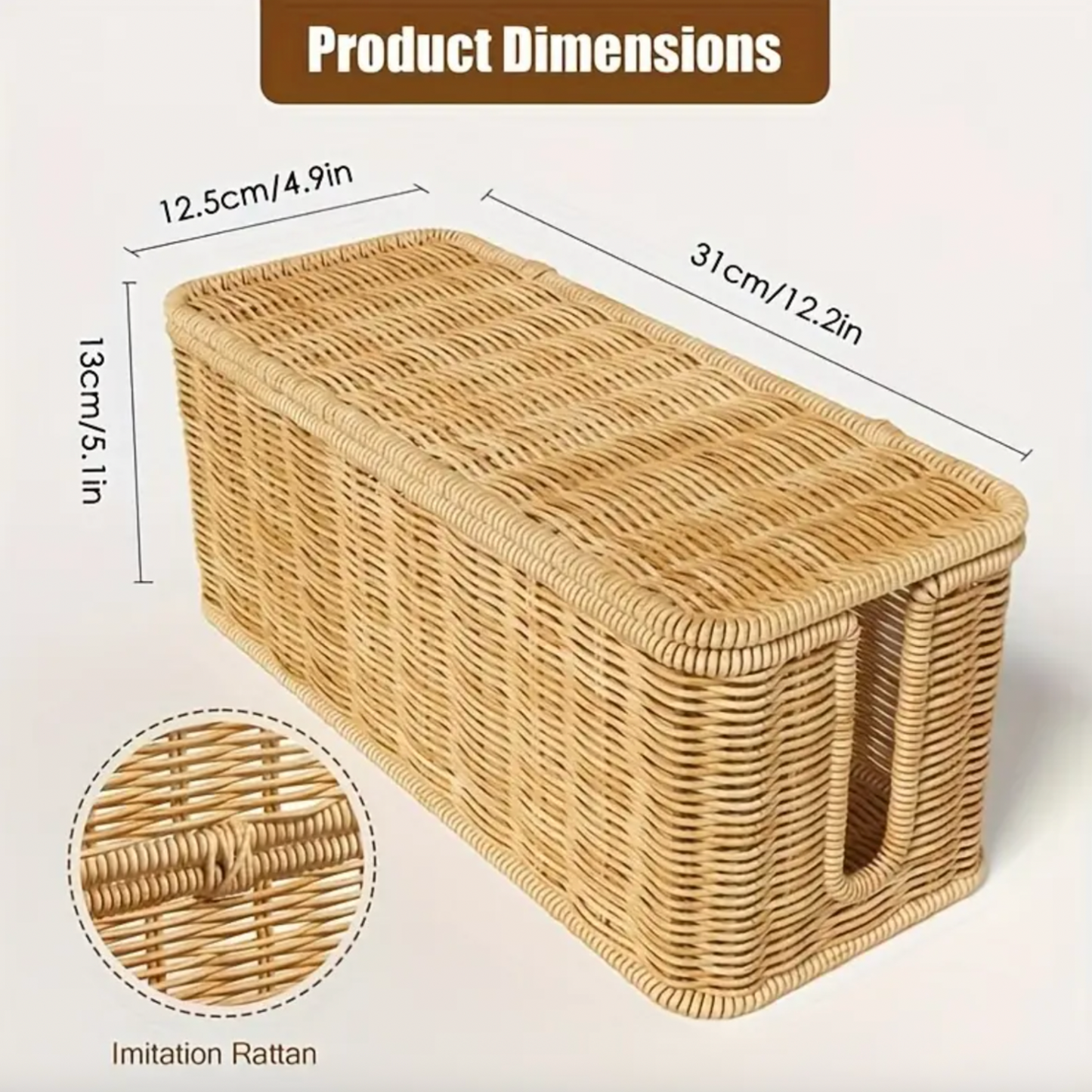 Rattan Cable Management & Storage Box