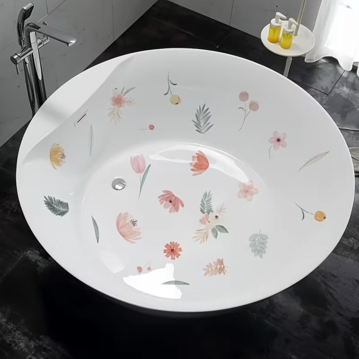 Non-Slip Floral Bath Sticker Set