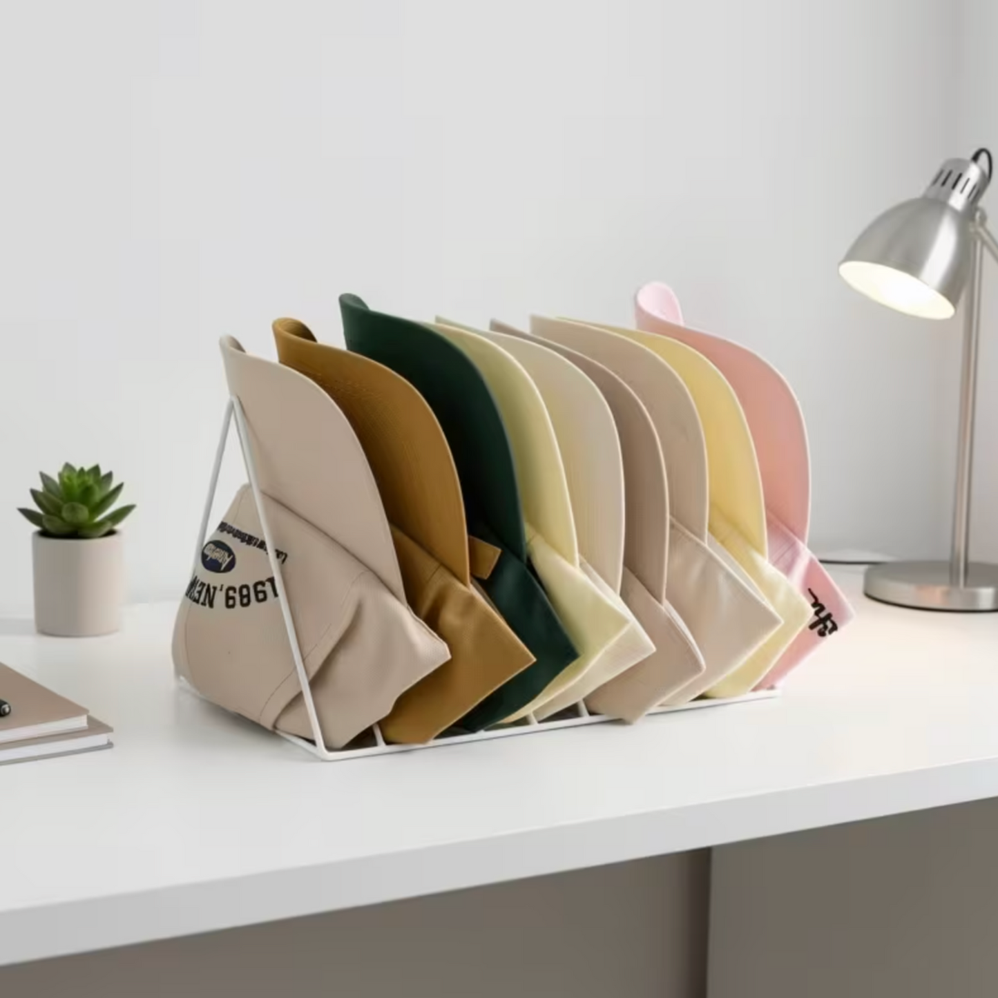 9-Slot Metal Cap & Beanie Organiser Rack
