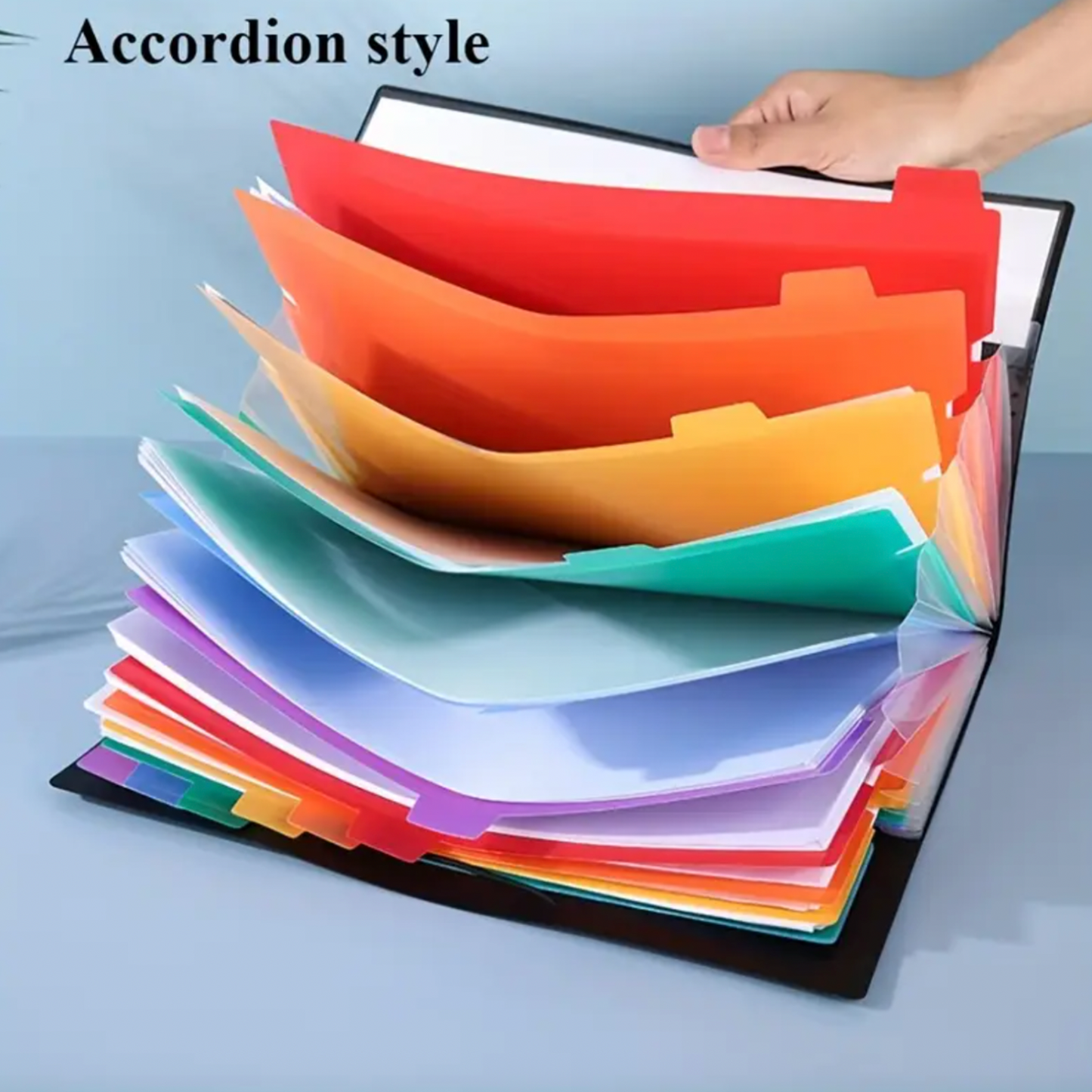 Colour-Coded 12-Pocket Expanding File with Customisable Tabs