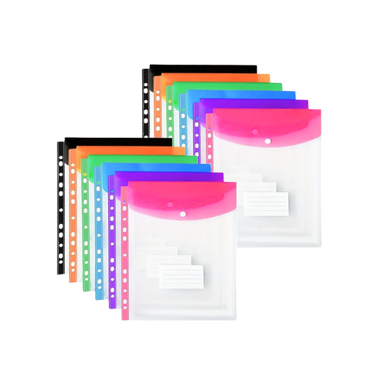 A4 Expanding Envelope File Sleeves - 12 Pack