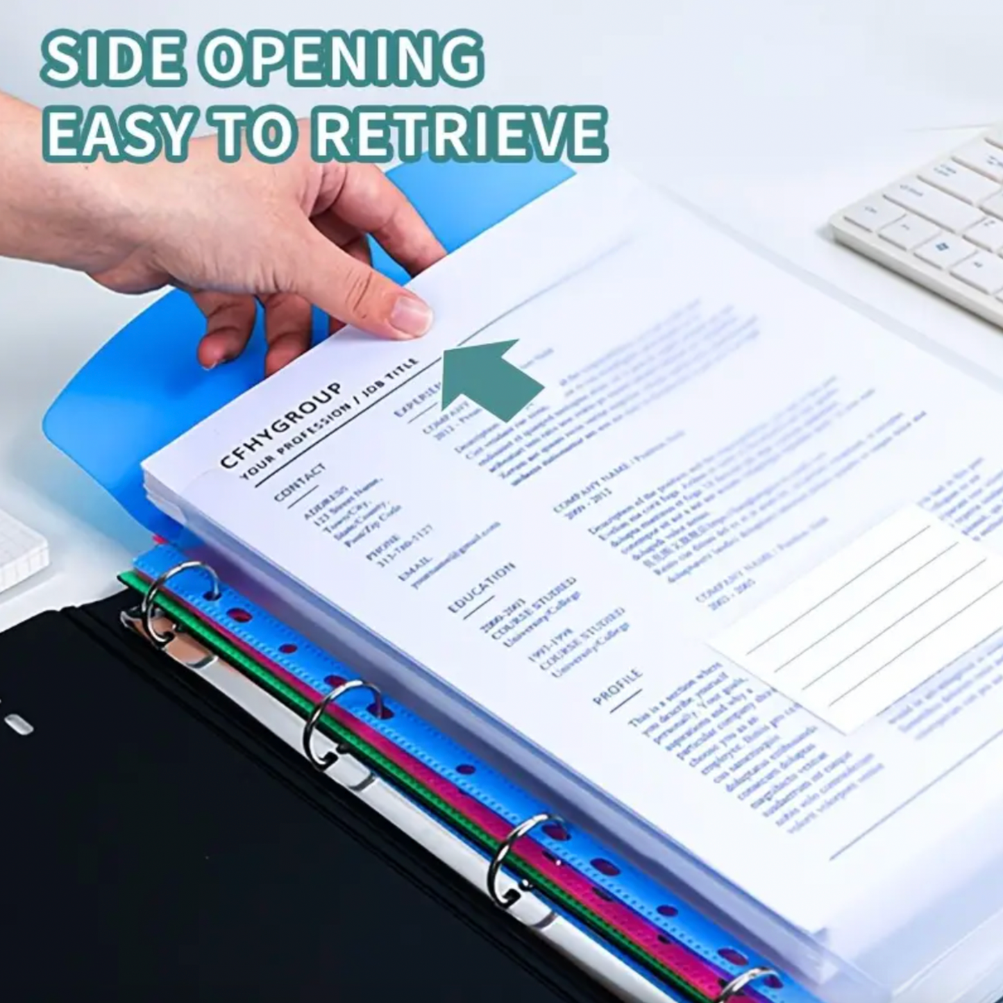 A4 Expanding Envelope File Sleeves - 12 Pack
