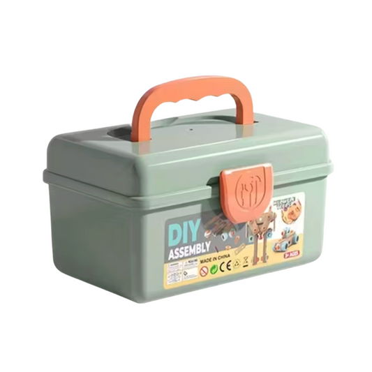 Kids 144 Piece DIY Assembly Toy Toolbox