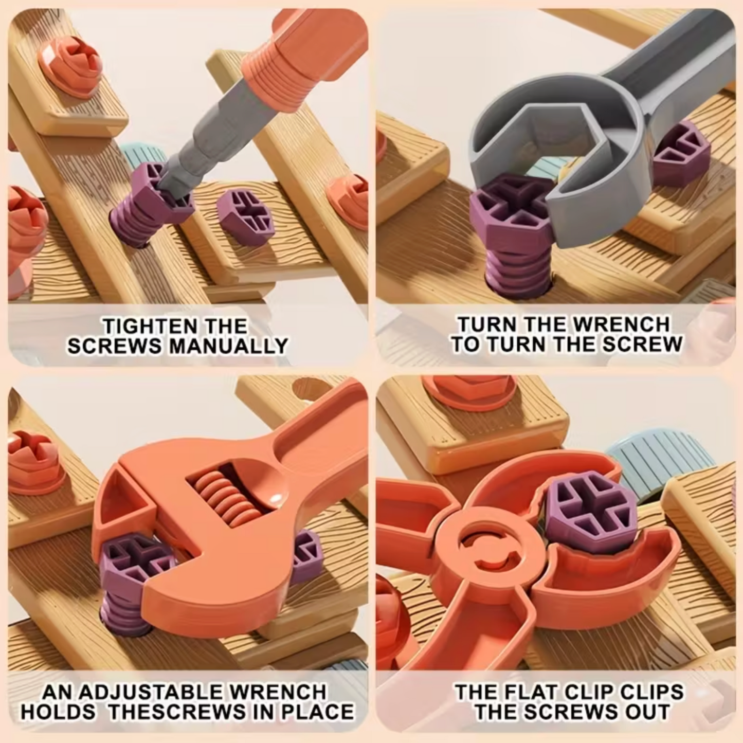 Kids 144 Piece DIY Assembly Toy Toolbox