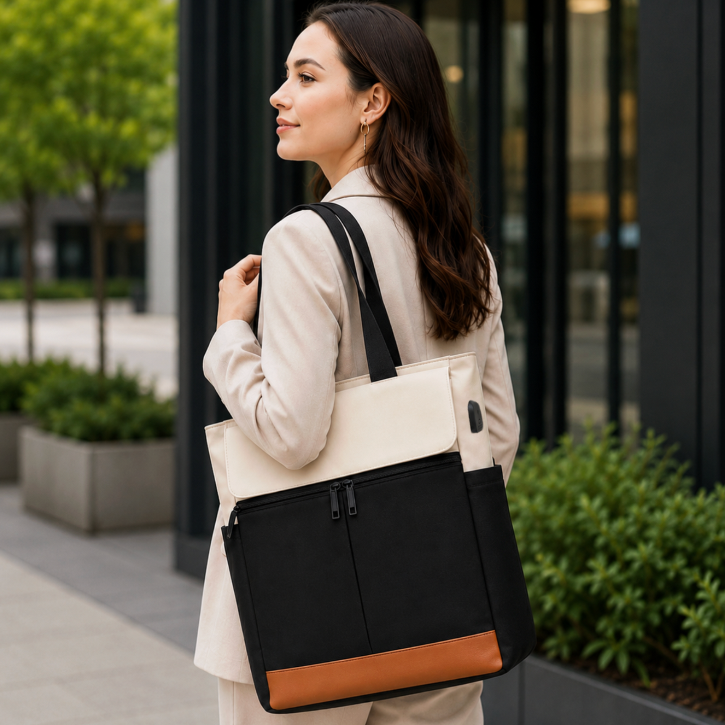 Convertible Backpack and Tote with USB Charging
