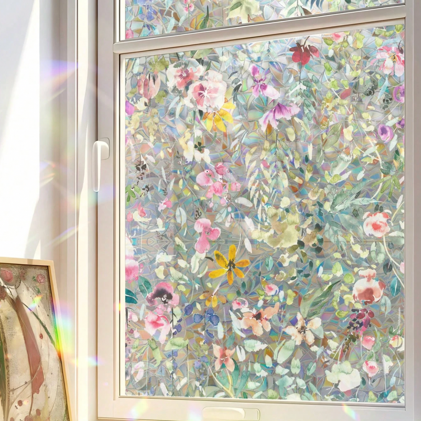 Wildflower Decorative Static Window Film - 100 x 43cm