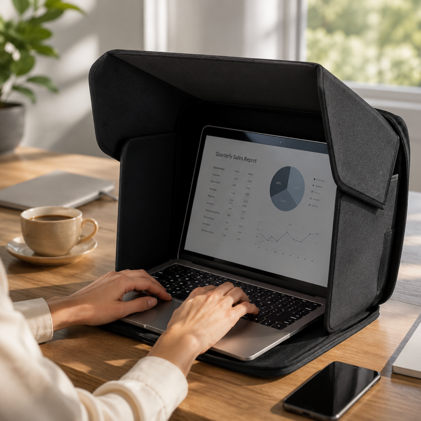 Foldable Laptop Privacy & Sun Shield - 12"-16"