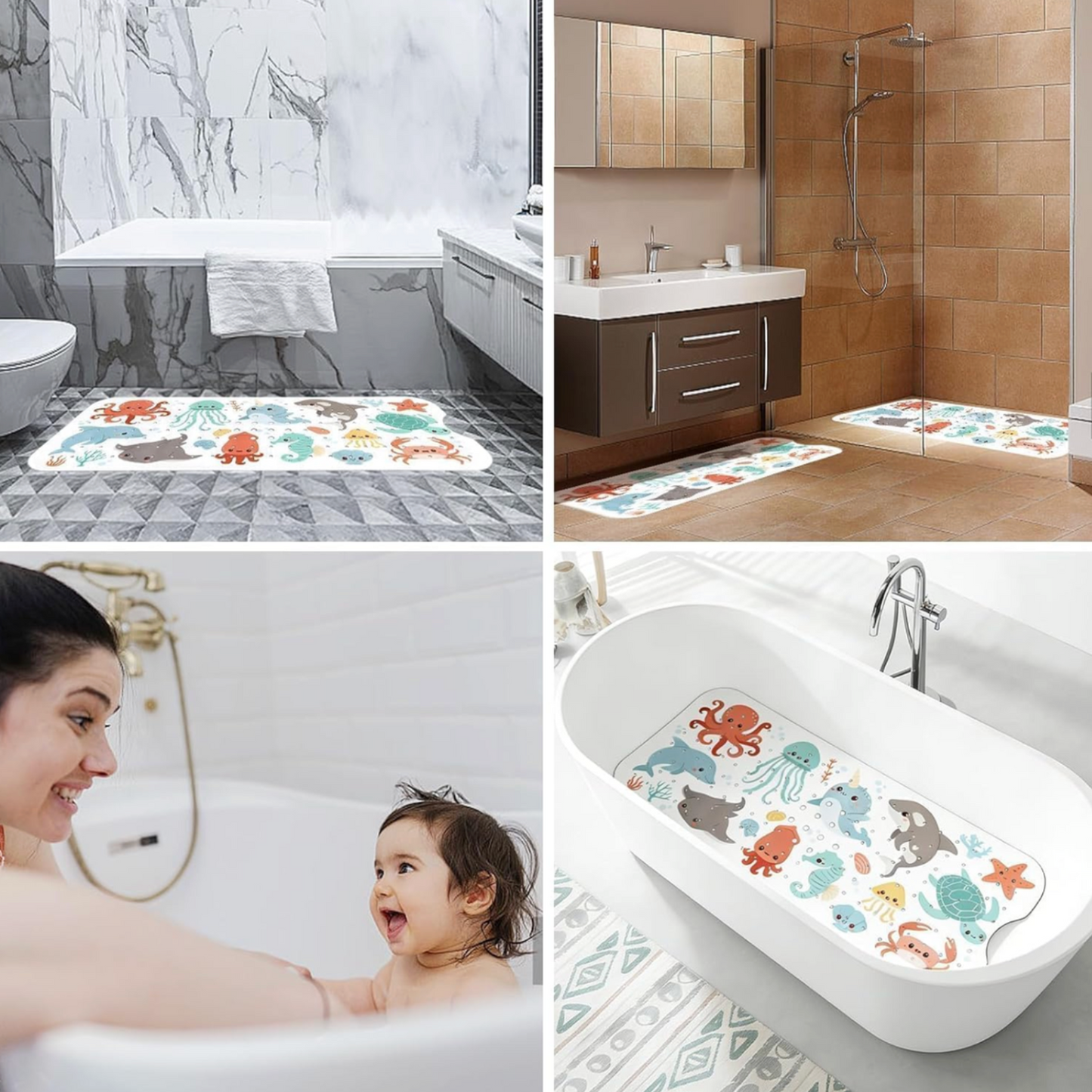 Extra-Large Anti-Slip Silicone Baby Bathmat