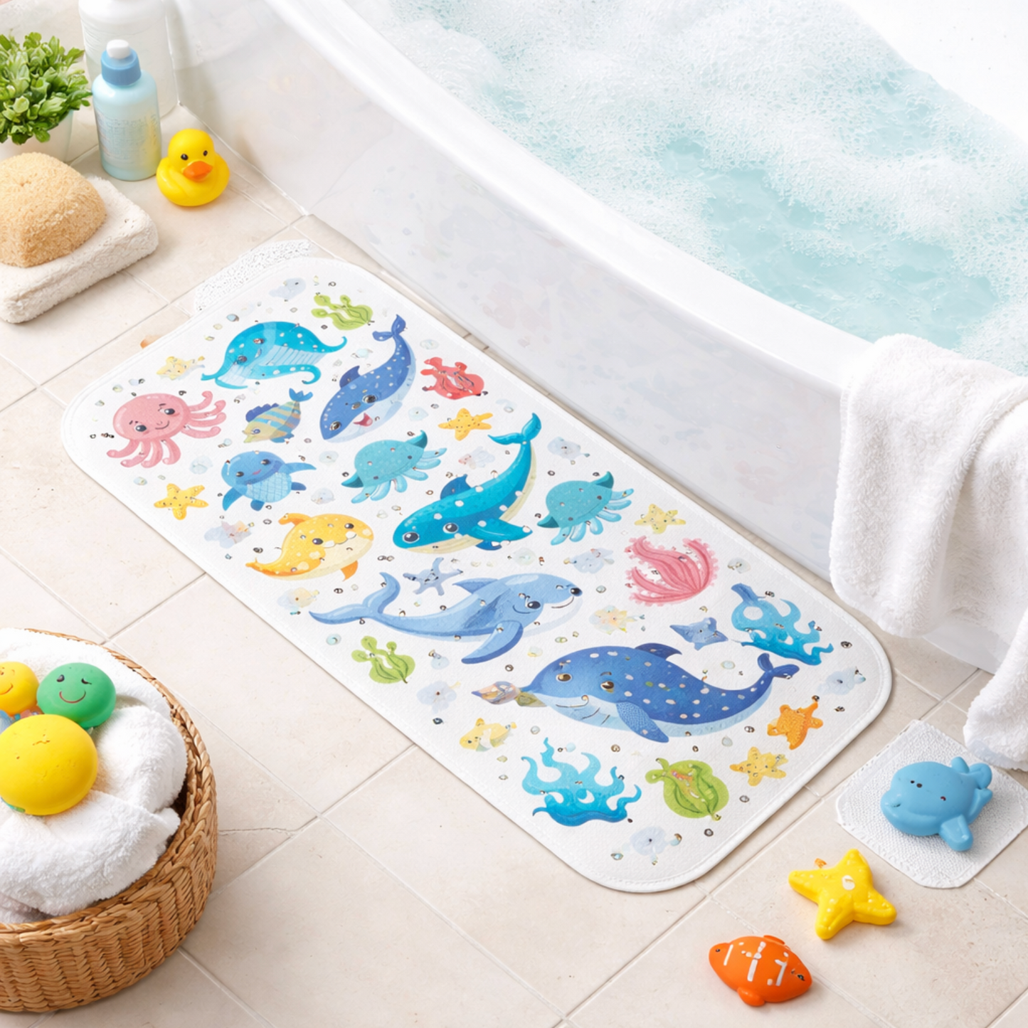 Extra-Large Anti-Slip Silicone Baby Bathmat
