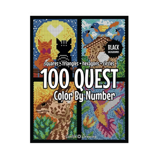 100 Quest Colour By Number Book