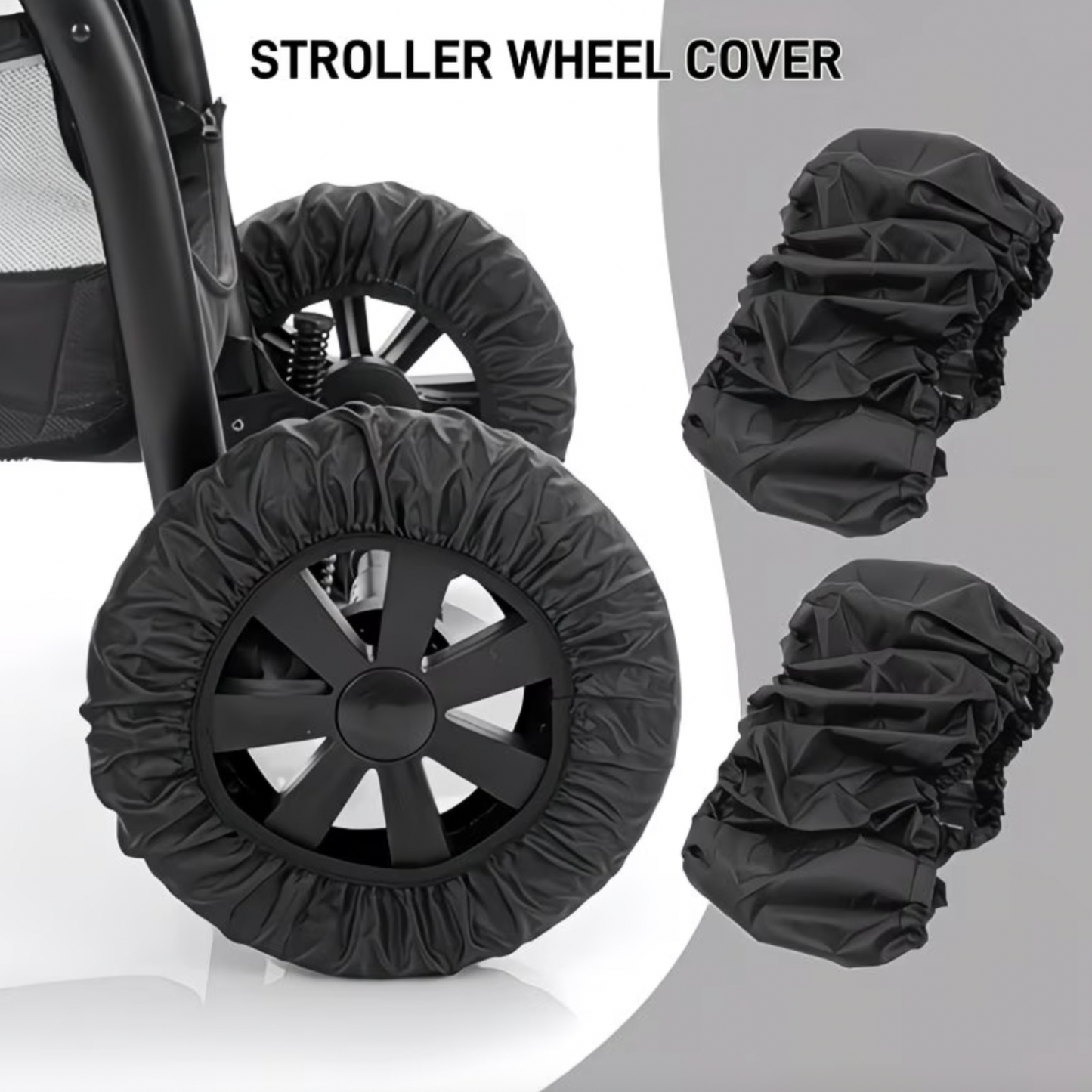 Protective Pram Wheel Covers - 4-Piece Set