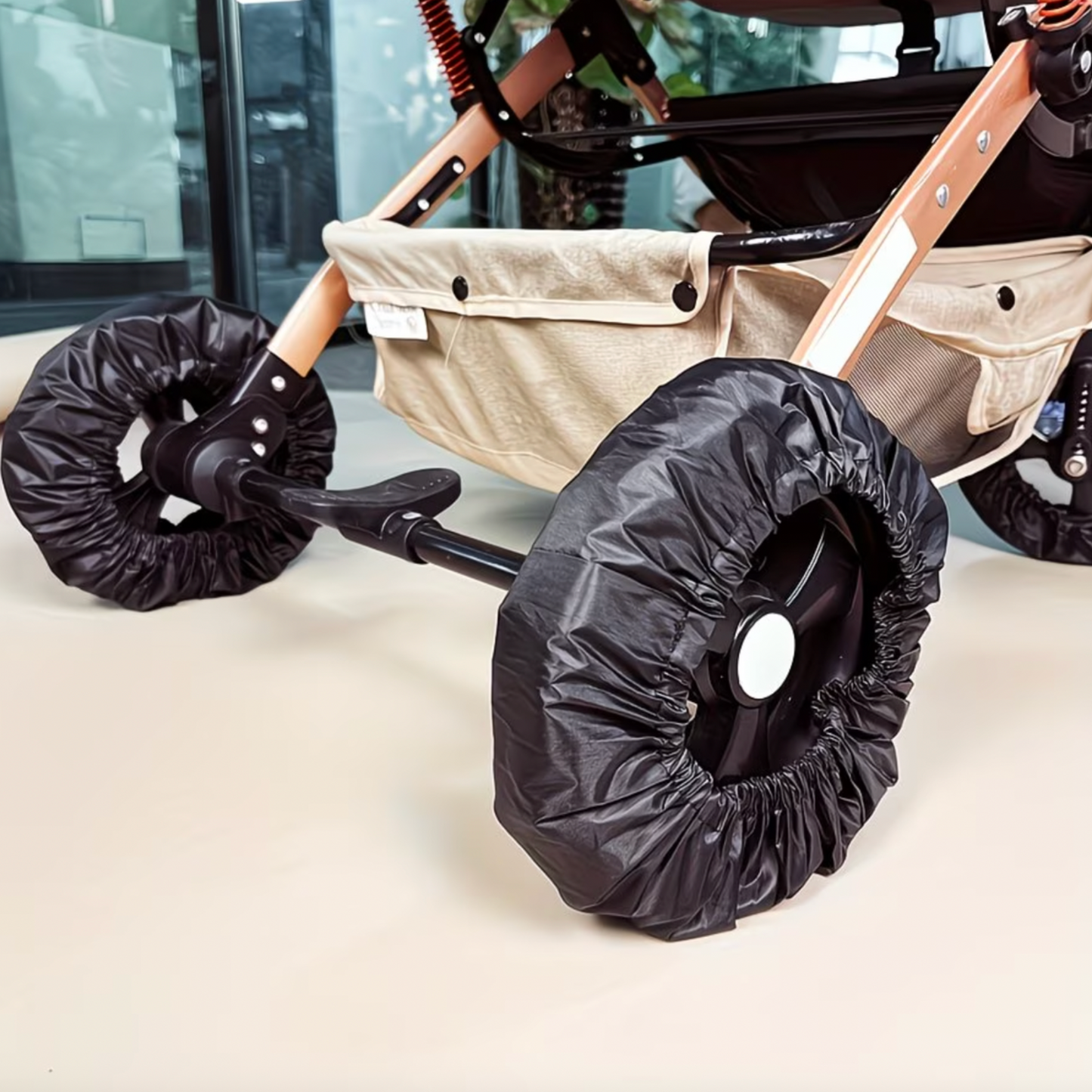 Protective Pram Wheel Covers - 4-Piece Set