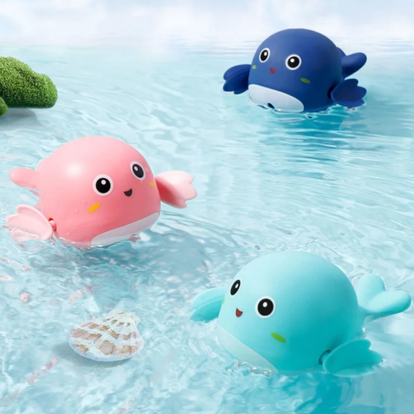 Whale Friend Wind Up Bath Toy - 3 Pack