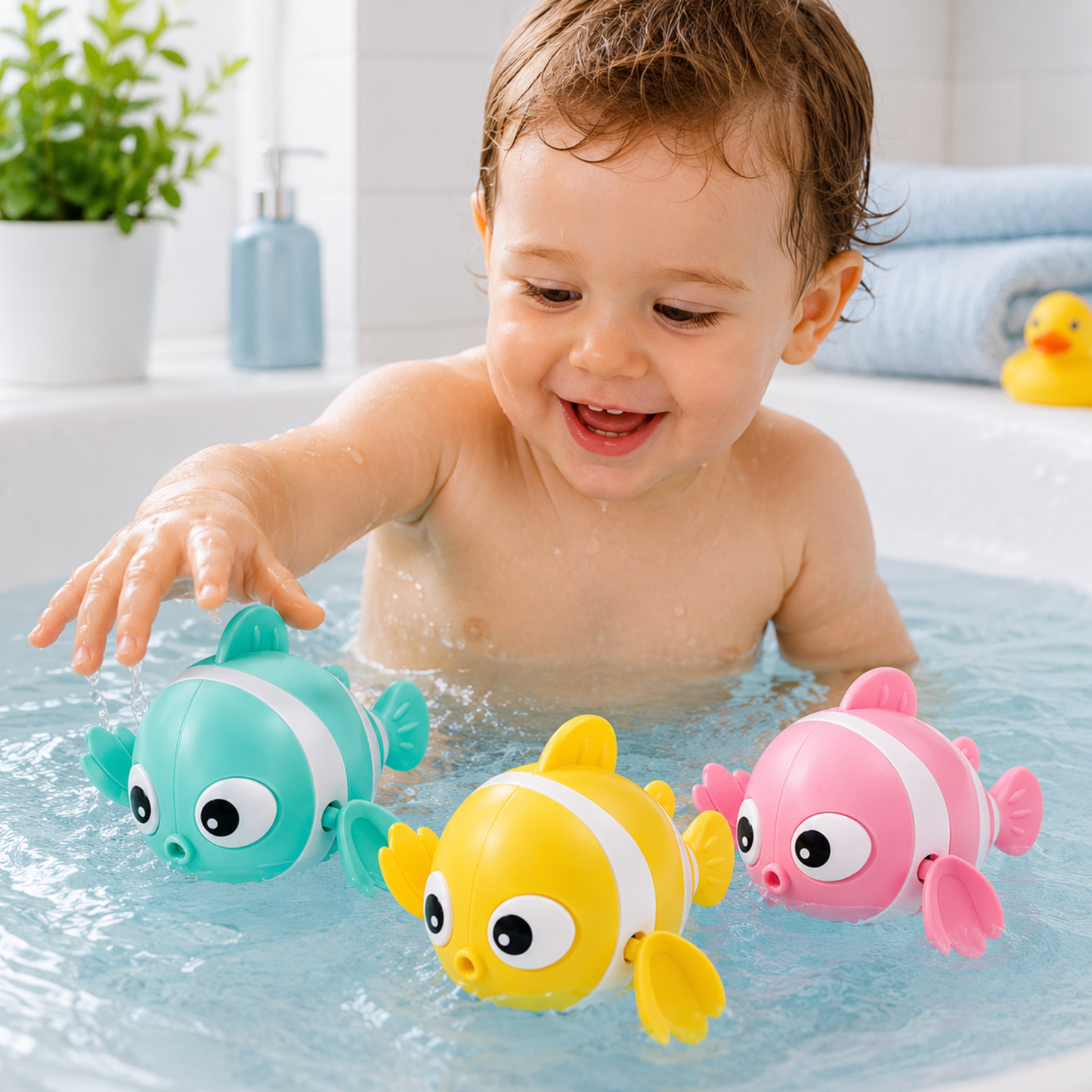 Fish Friend Wind Up Bath Toy - 3 Pack