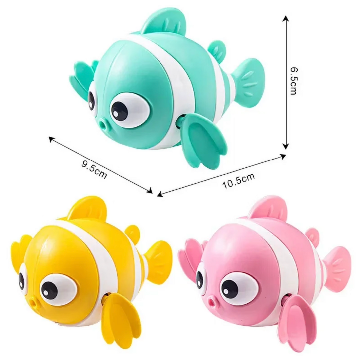 Fish Friend Wind Up Bath Toy - 3 Pack