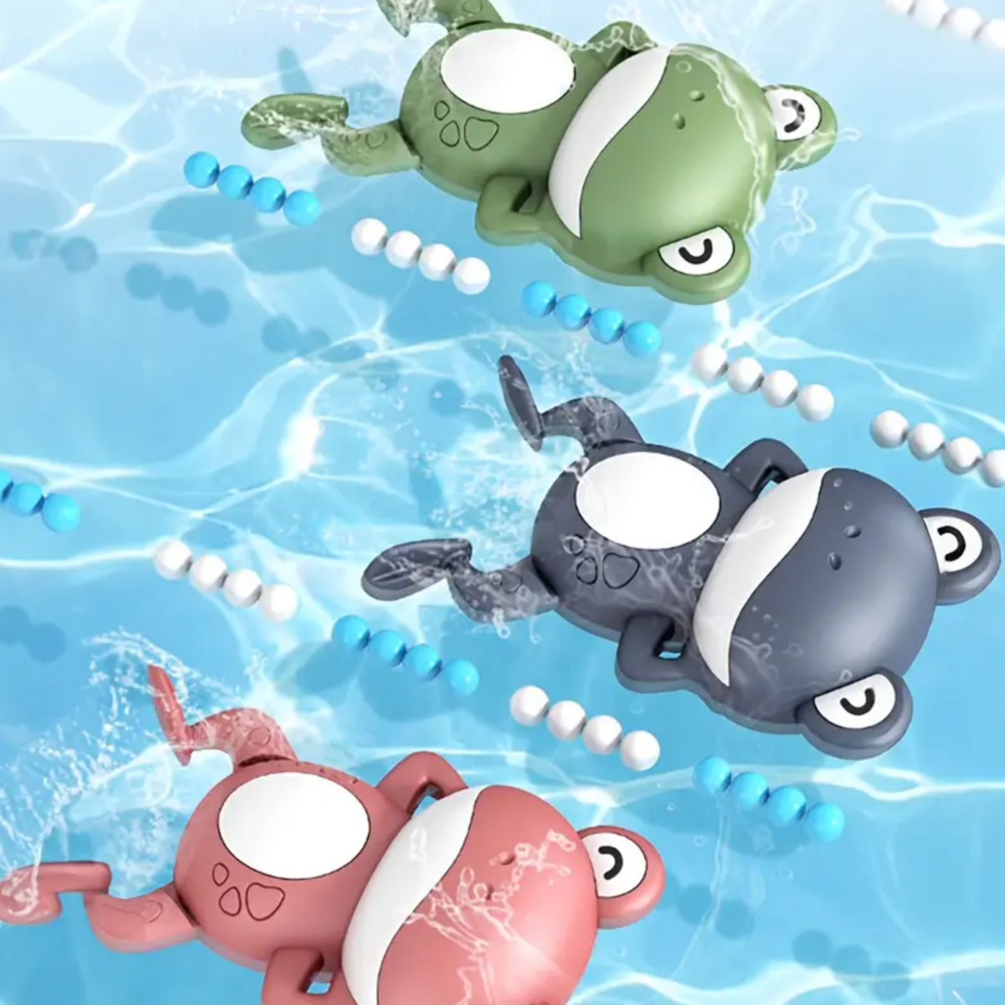 Froggy Friend Wind Up Bath Toy - 3 Pack