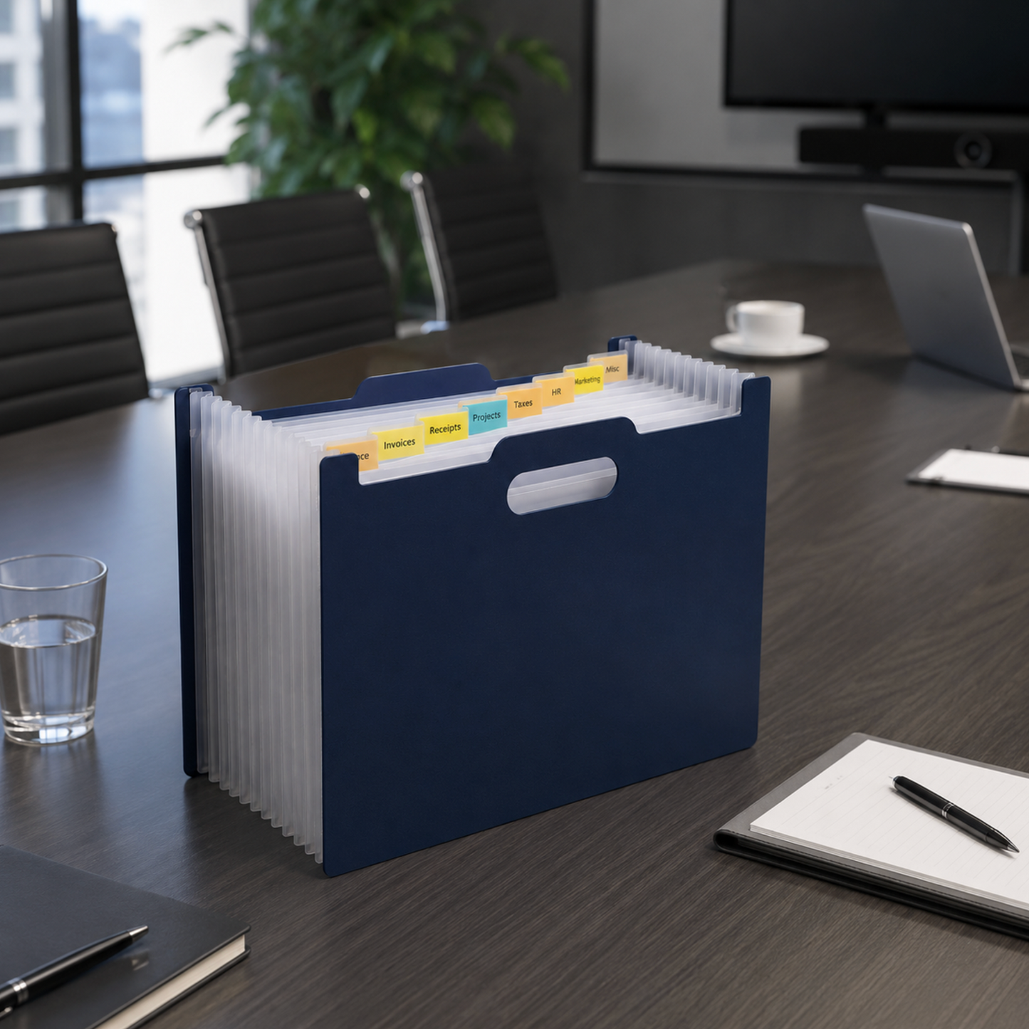 A4 Expandable File Organiser with 13 Pockets & Carry Handle