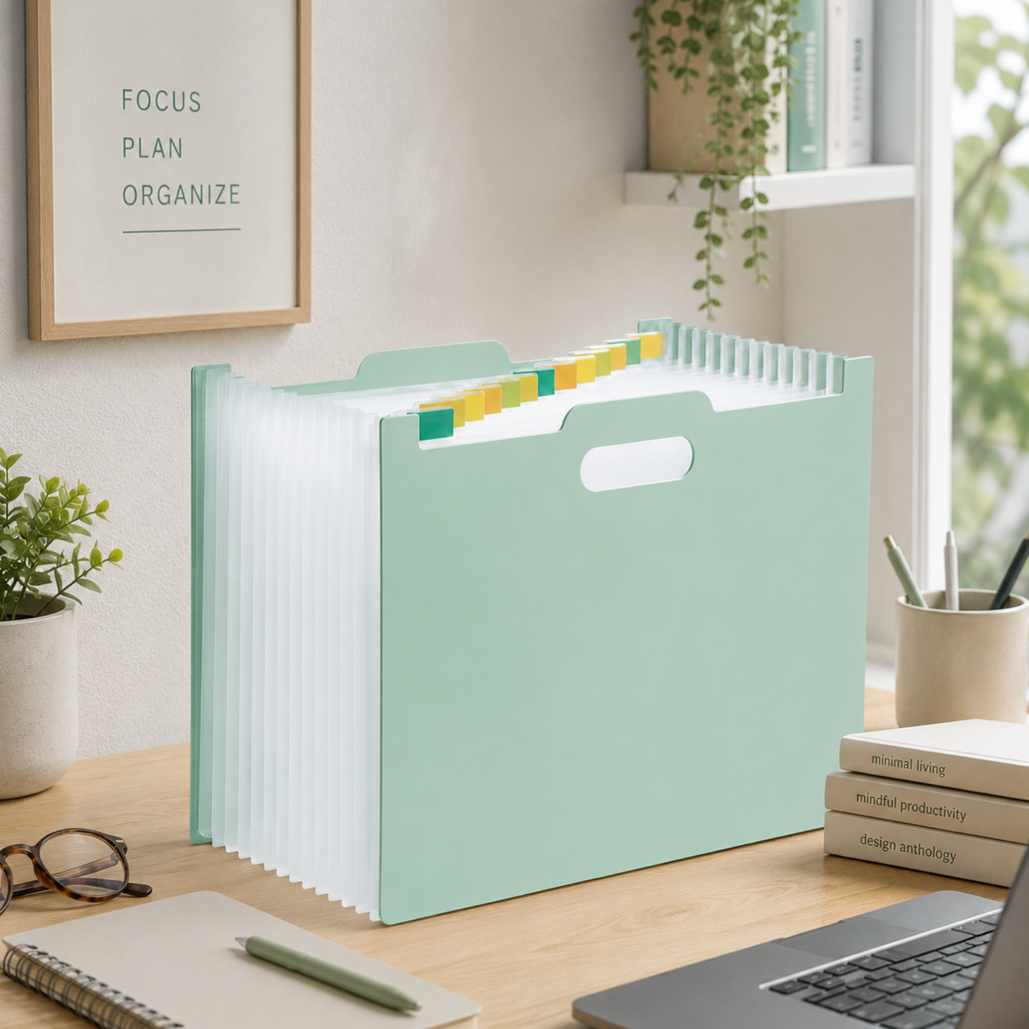 A4 Expandable File Organiser with 13 Pockets & Carry Handle