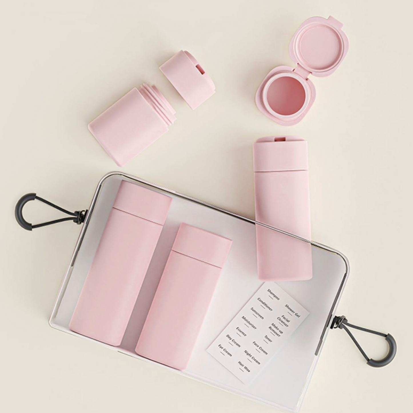 8 Piece Travel Bottle Set with Travel Bag