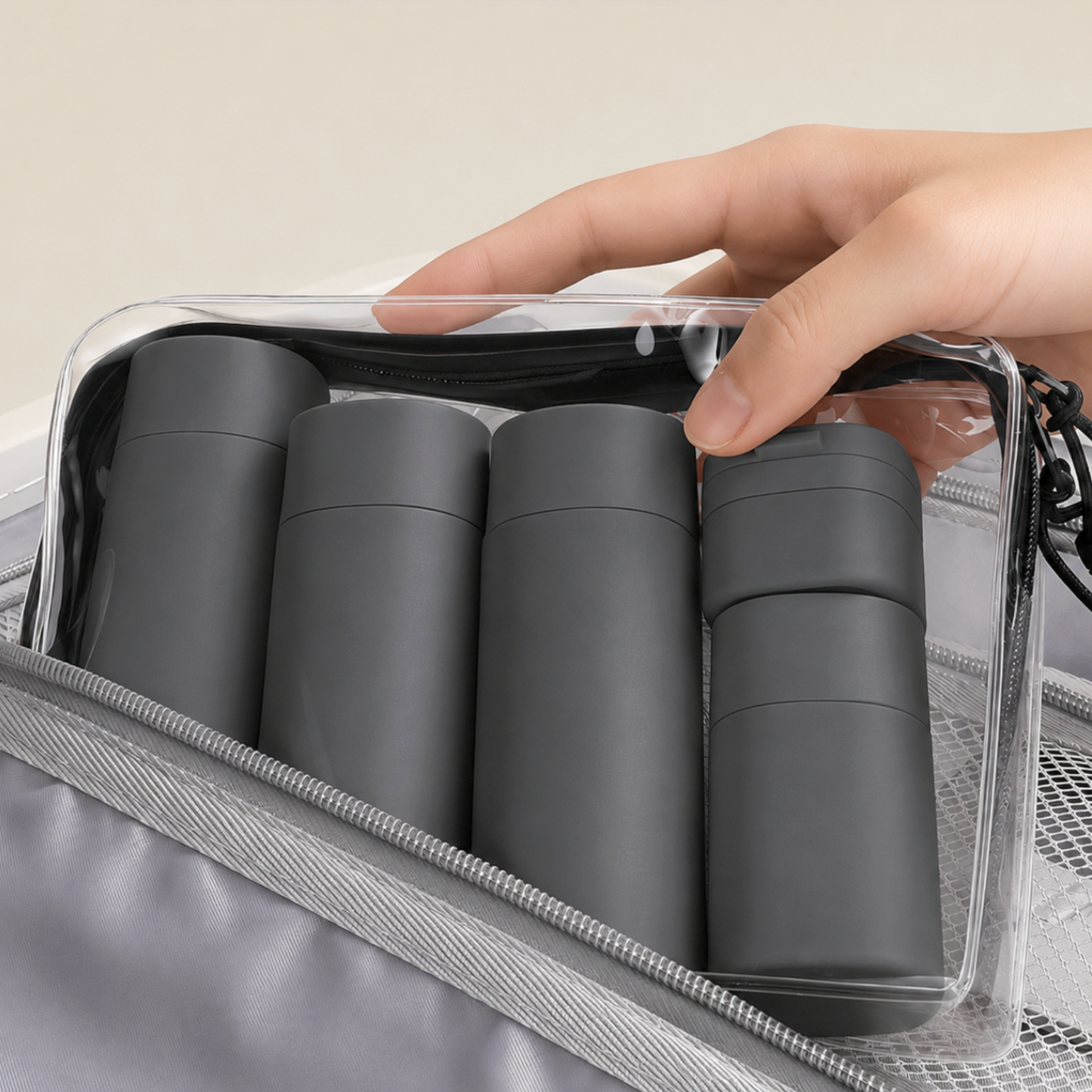 8 Piece Travel Bottle Set with Travel Bag
