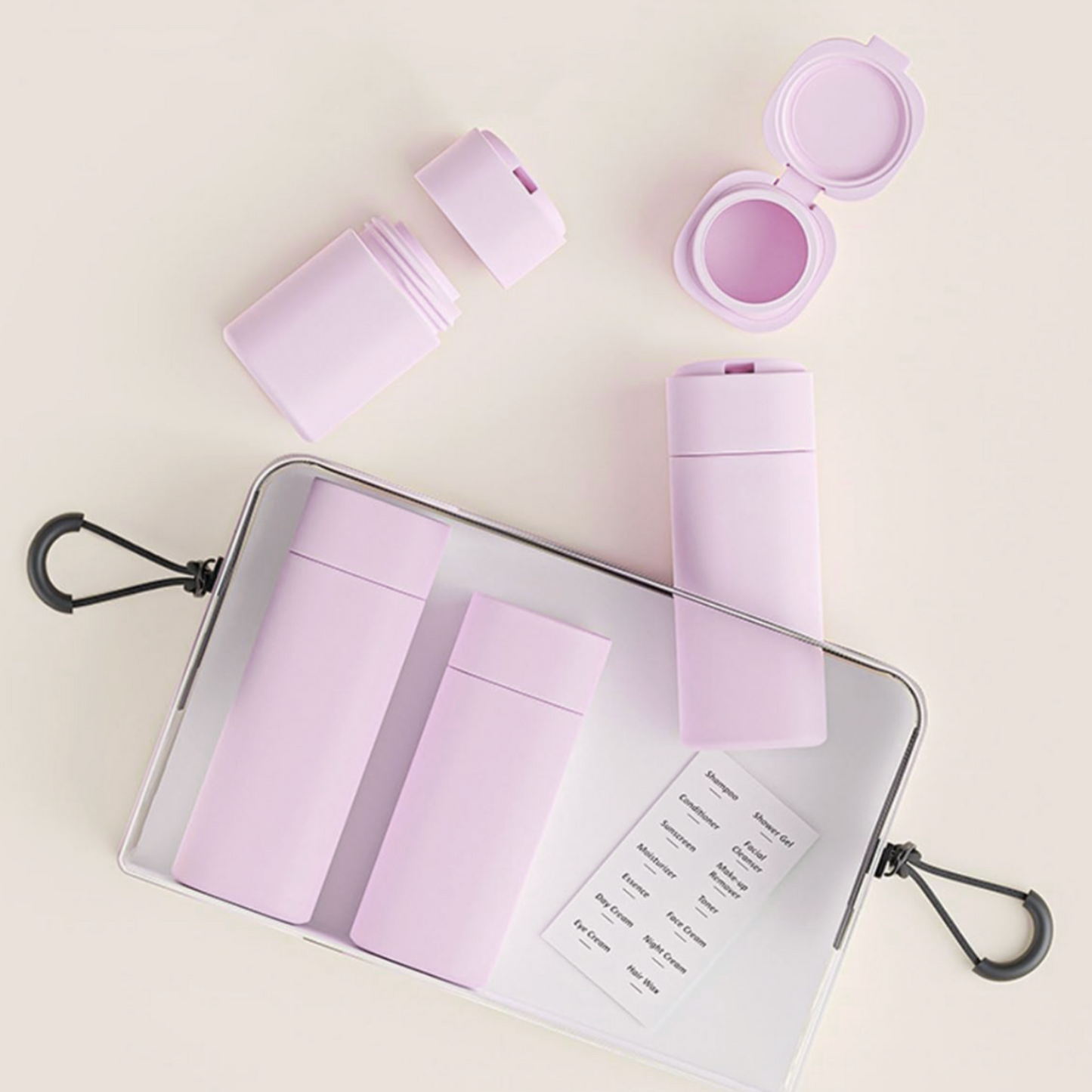 8 Piece Travel Bottle Set with Travel Bag