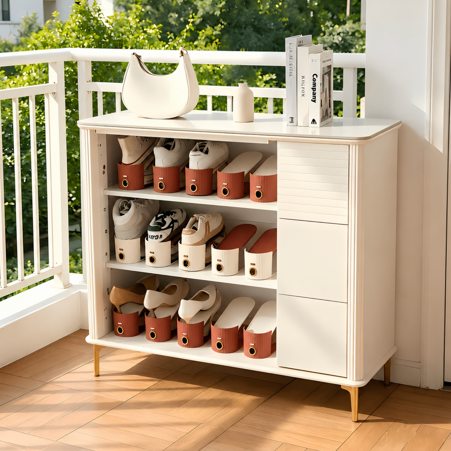Set of 6 Adjustable Shoe Organisers