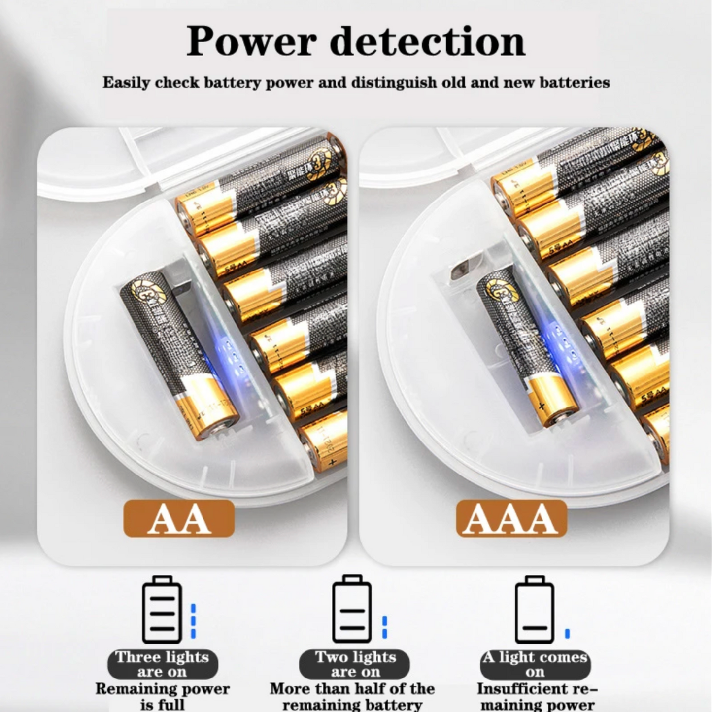 112 Slot Double Layer Battery Organiser with Battery Tester