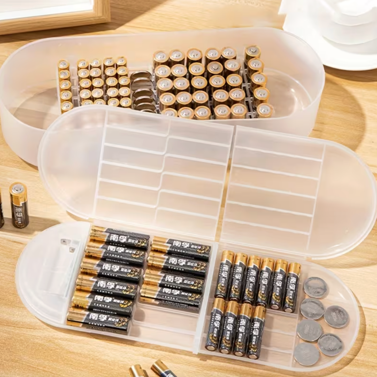 26 Slot Single Layer Battery Organiser with Battery Tester