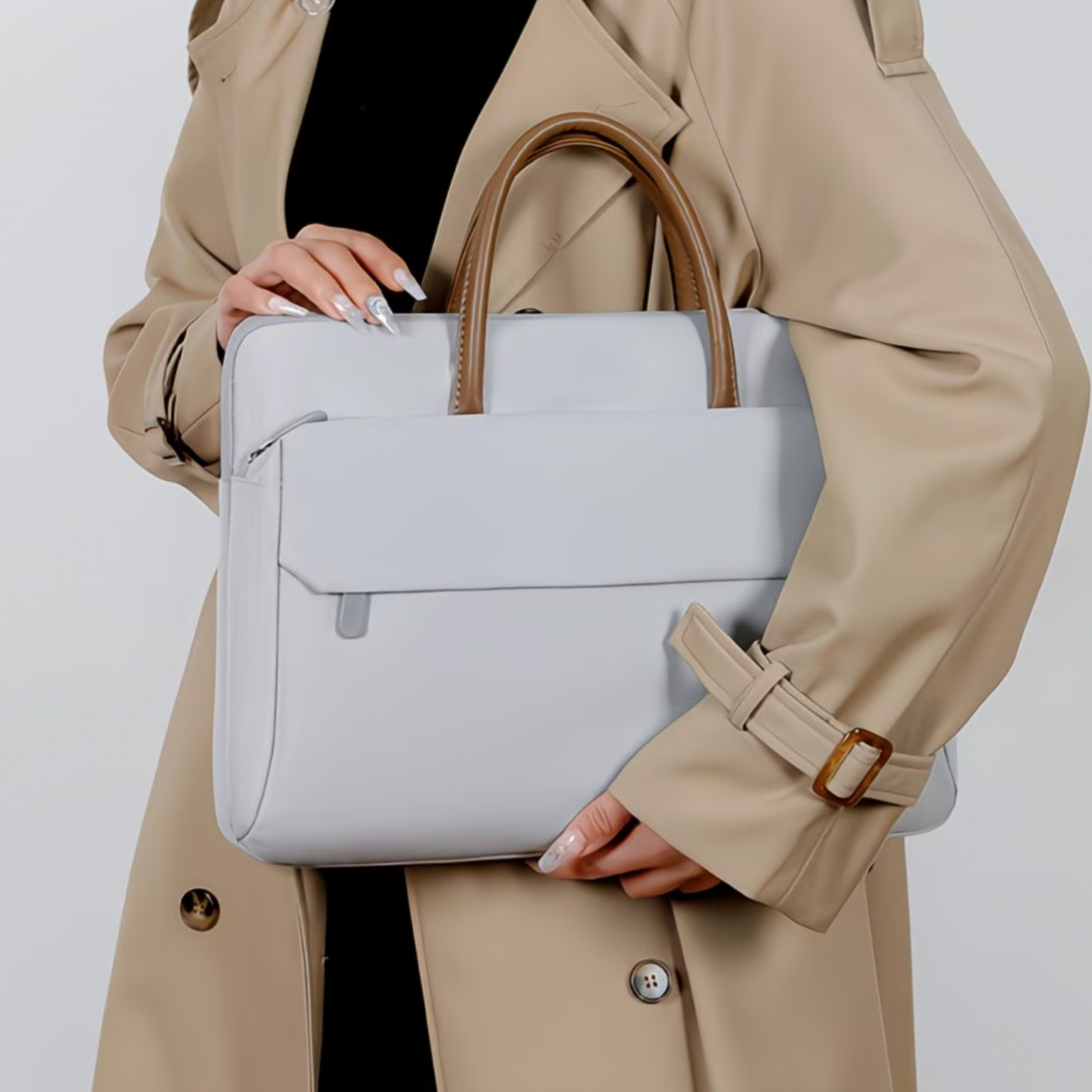 5-Pocket Padded Laptop Bag with Luggage Sleeve