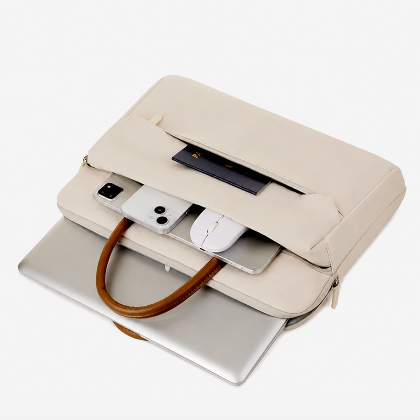 5-Pocket Padded Laptop Bag with Luggage Sleeve