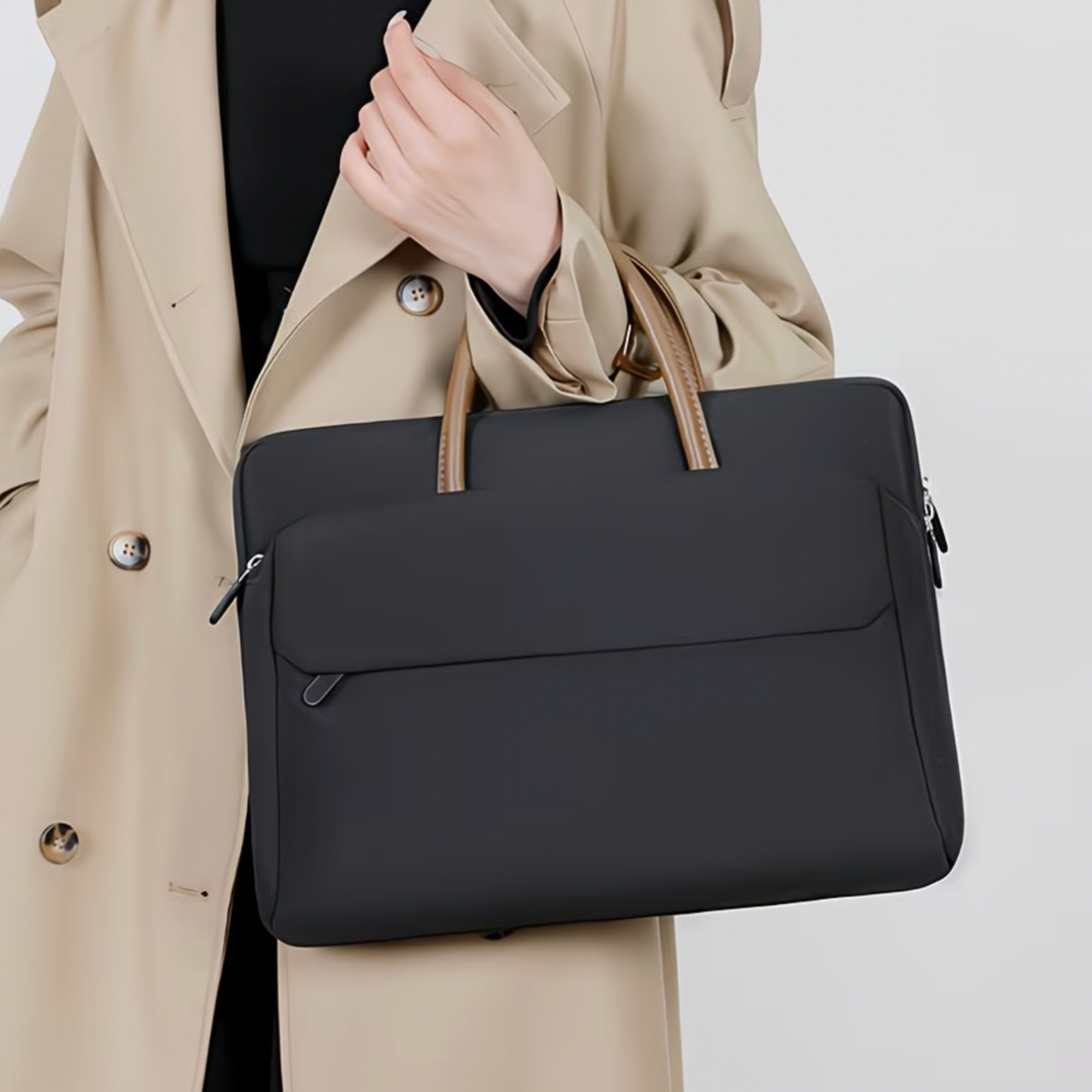 5-Pocket Padded Laptop Bag with Luggage Sleeve