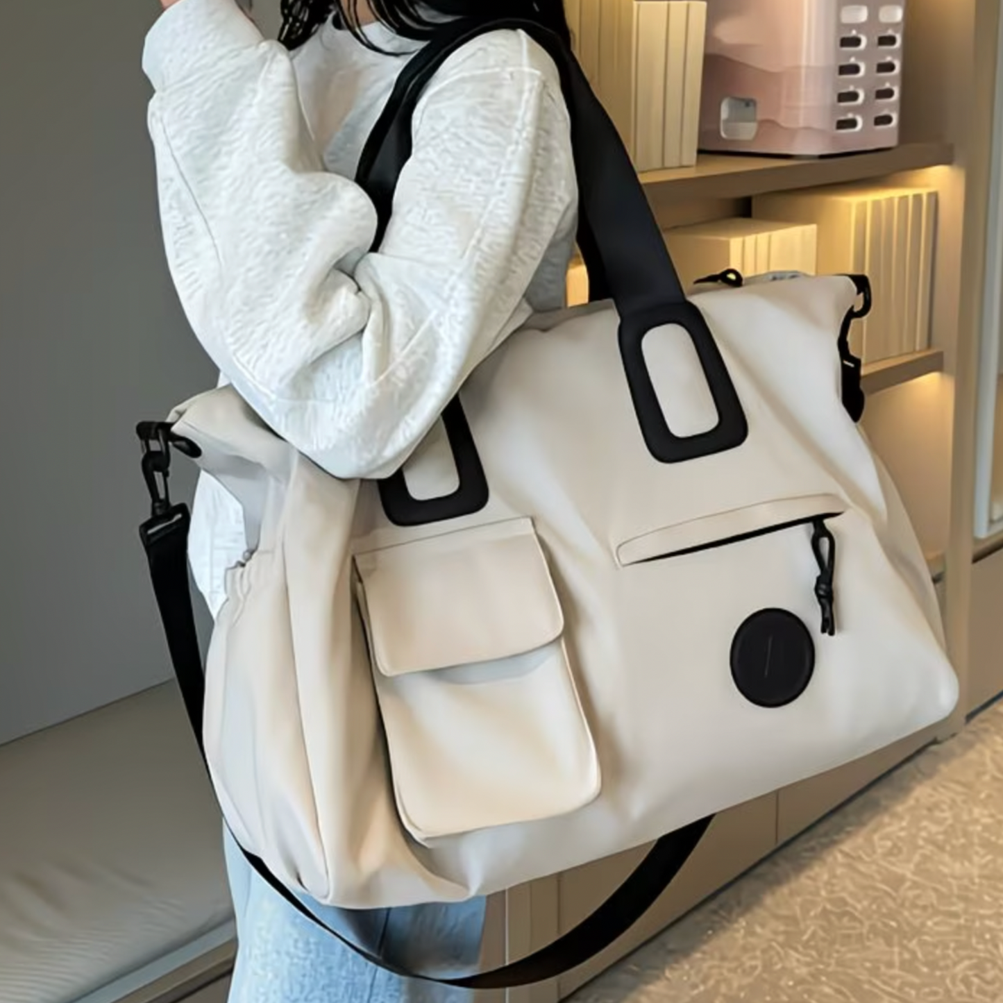 8-Pocket Large Capacity Travel Tote Bag