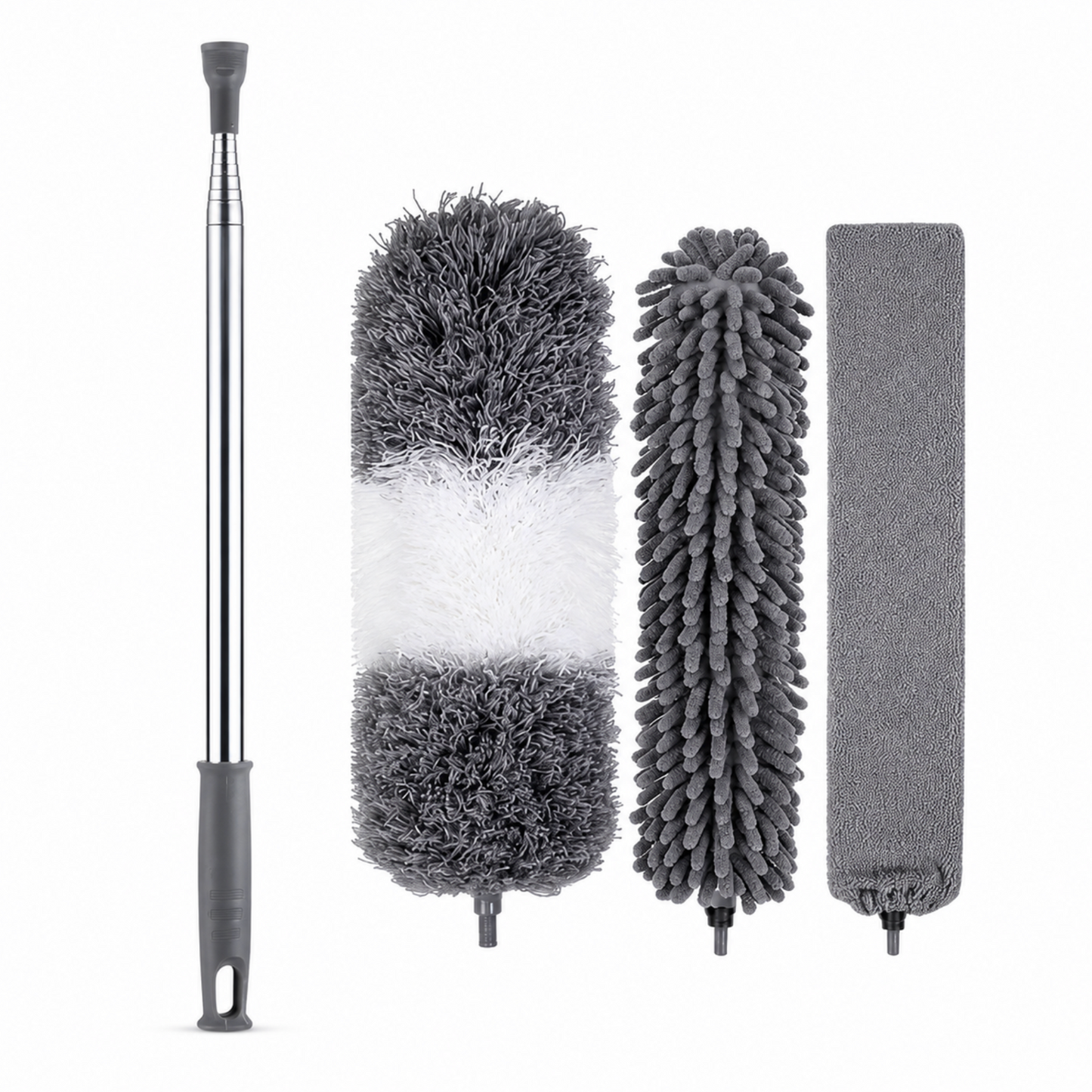 3-in-1 Telescopic Microfibre Cleaning Brush Set (Up to 2.4m)