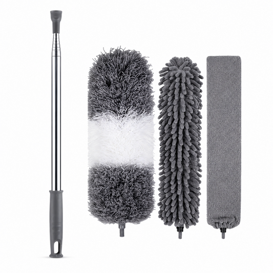 3-in-1 Telescopic Microfibre Cleaning Brush Set (Up to 2.4m)