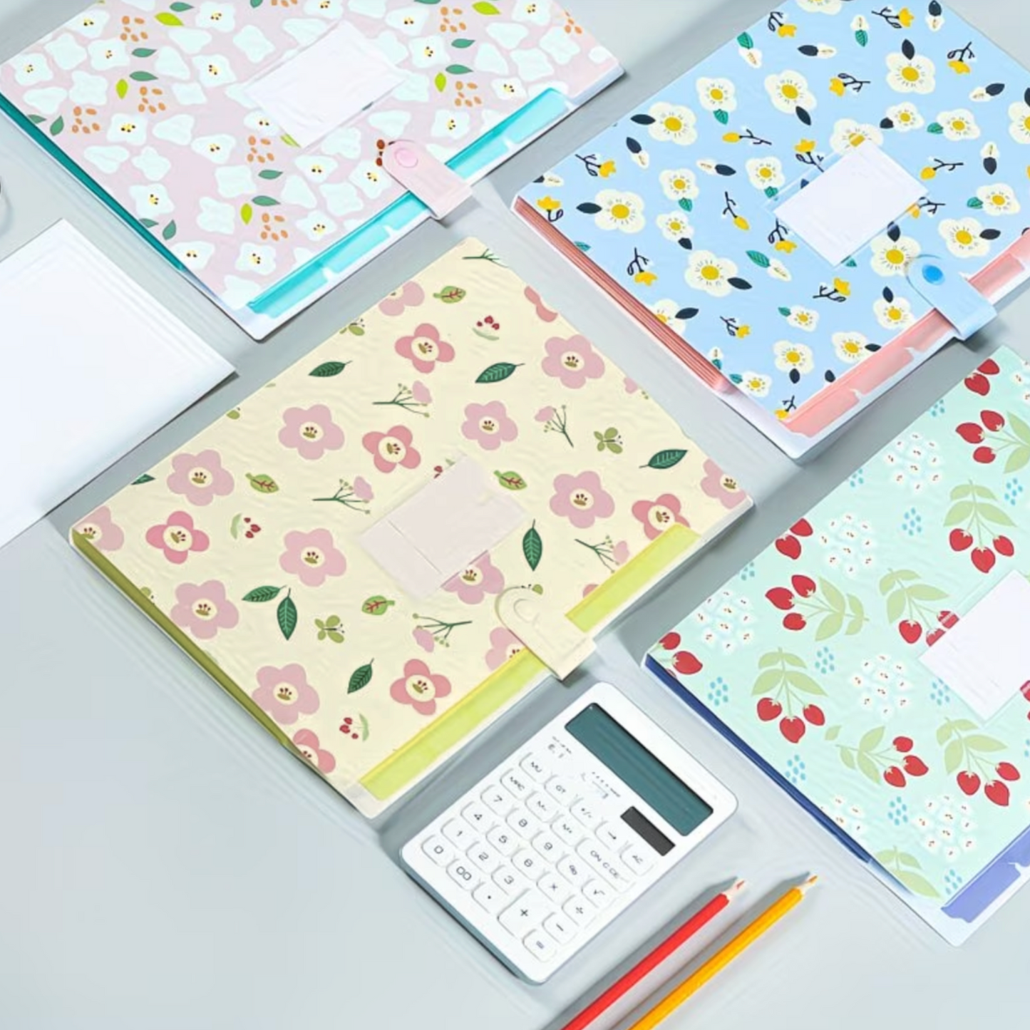 Floral 6-Pocket Expanding Folder - 4 Pack