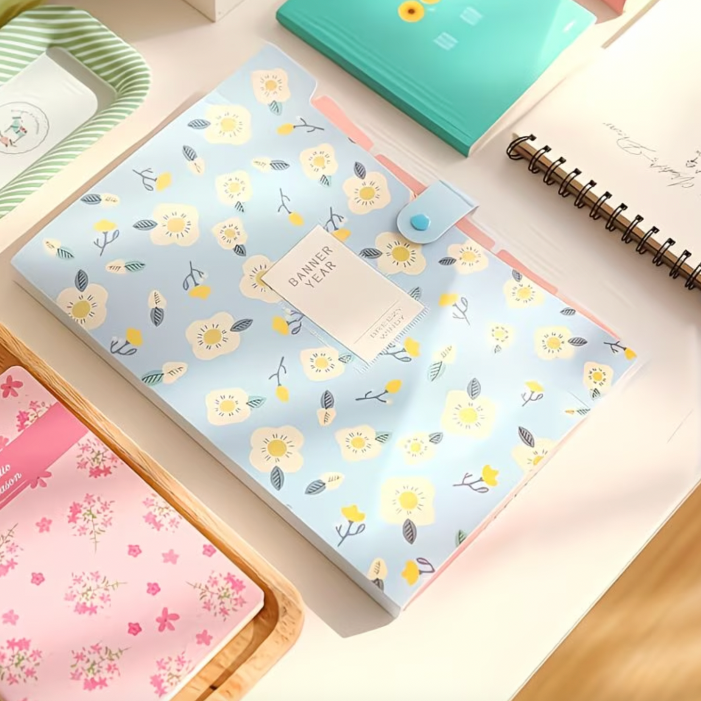 Floral 6-Pocket Expanding Folder - 4 Pack