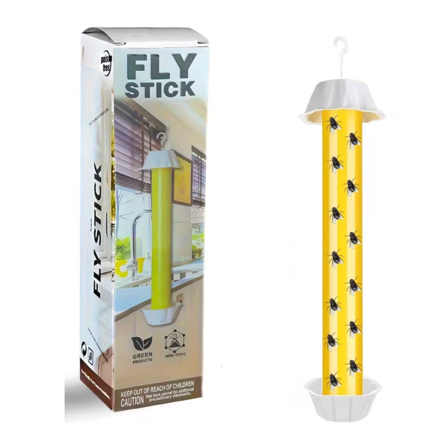 Non-Toxic Sticky Fly Catcher Stick - 2 Pack