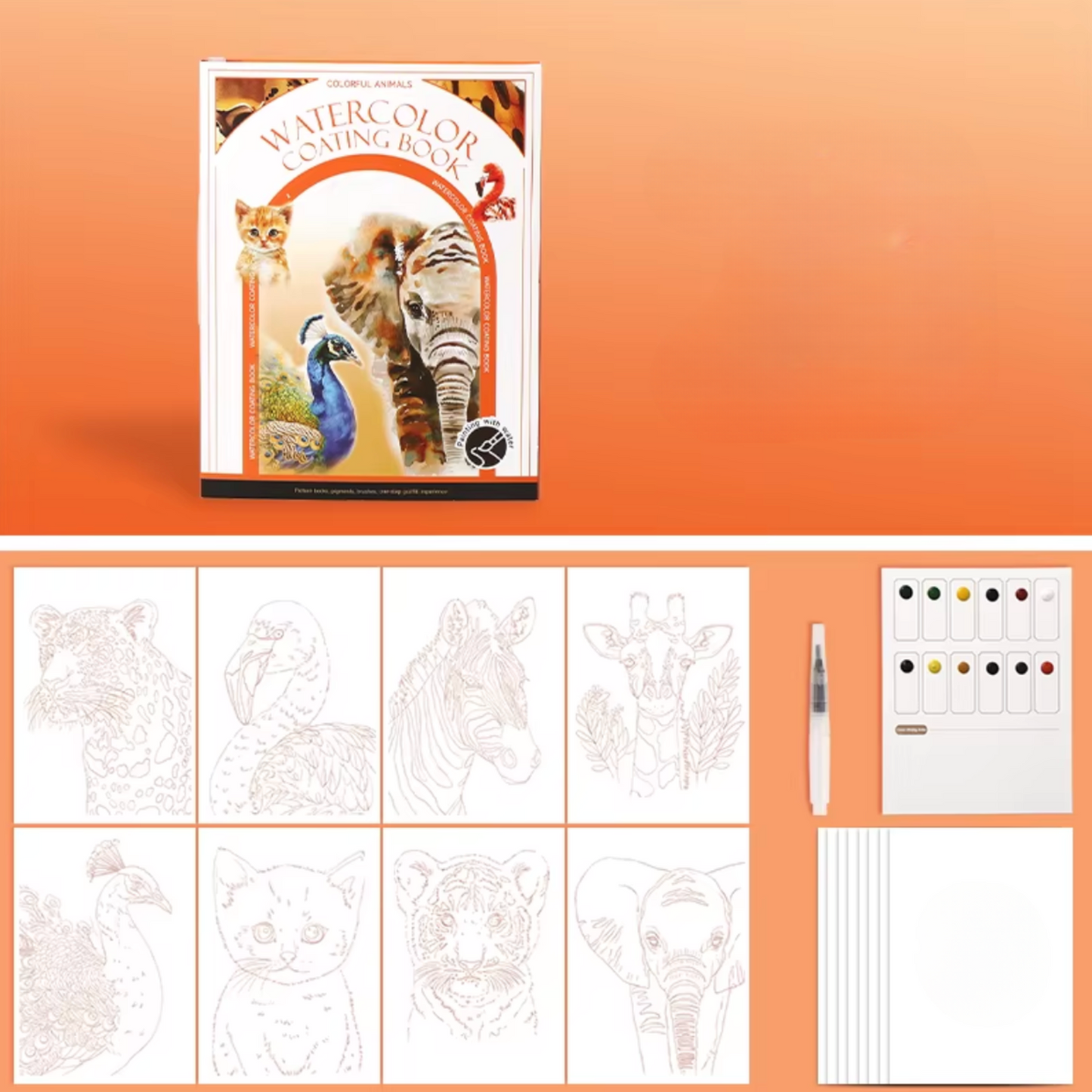 16-Piece Watercolour Painting Set