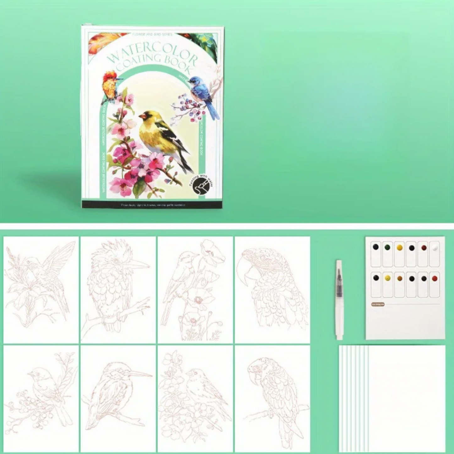 16-Piece Watercolour Painting Set