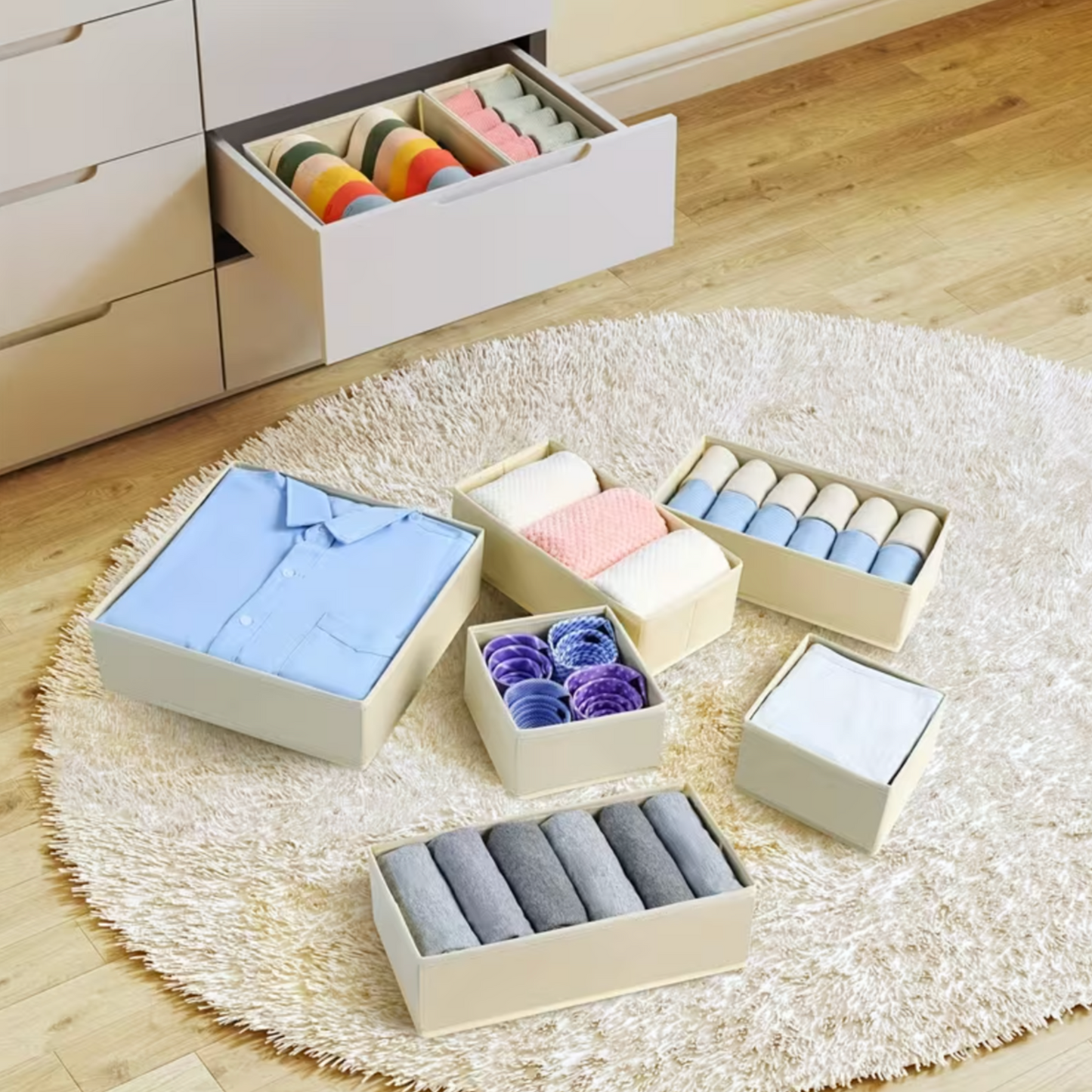12 Piece Foldable Fabric Drawer Organiser Set