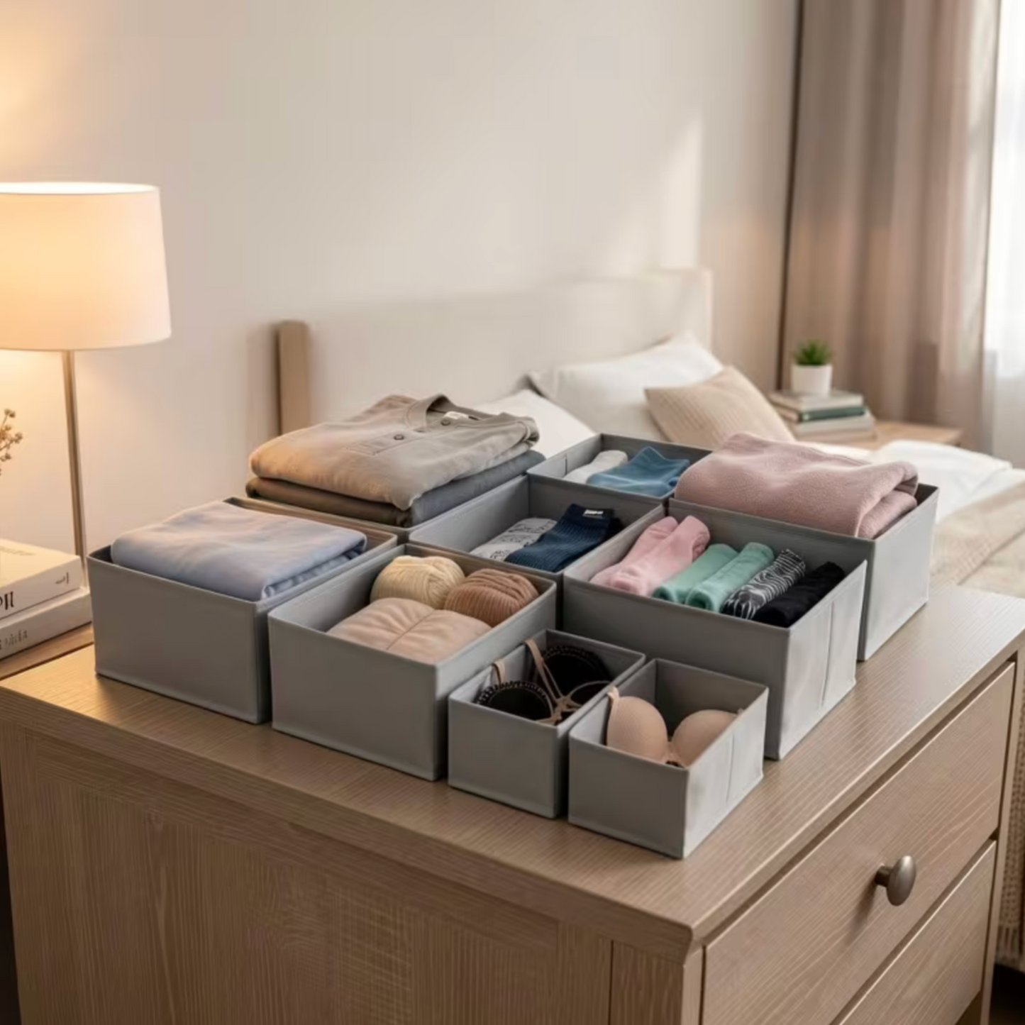 12 Piece Foldable Fabric Drawer Organiser Set