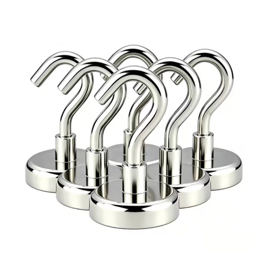 Set of 6 Multi-Use Magnetic Metal Hooks