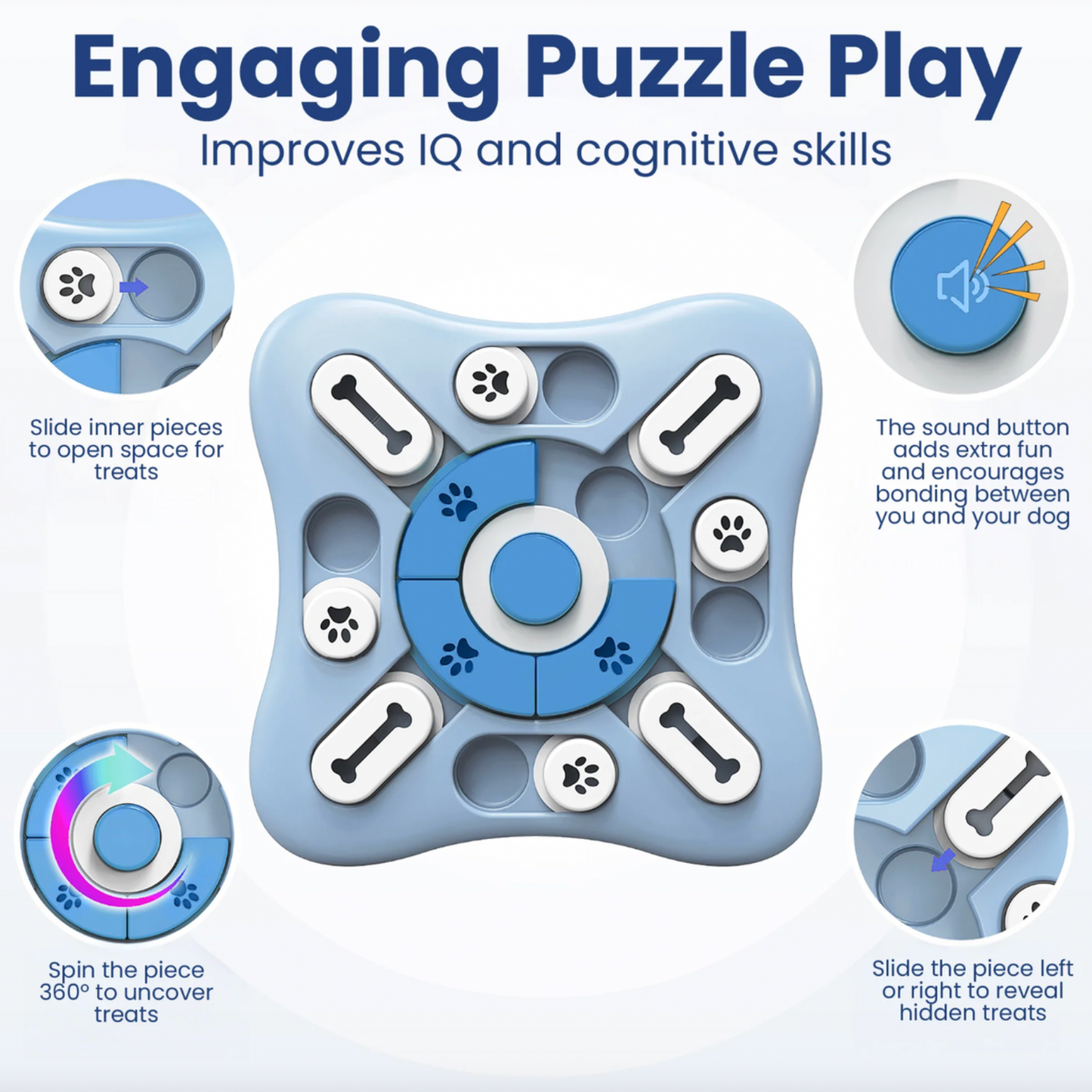 Interactive Treat Dispensing Puzzle Dog Toy